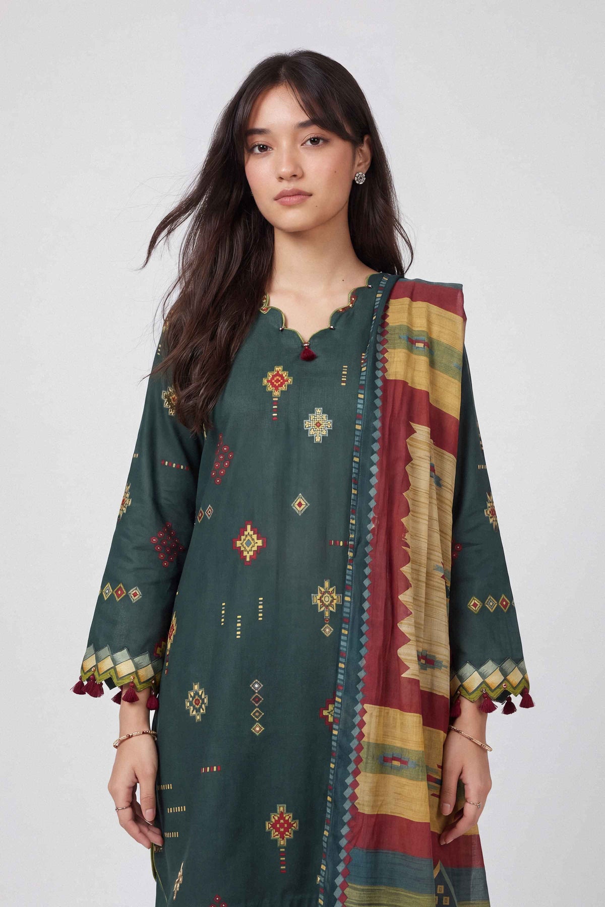 3 Piece - Digital Printed Suit - U3P-NISHA26WV1-15