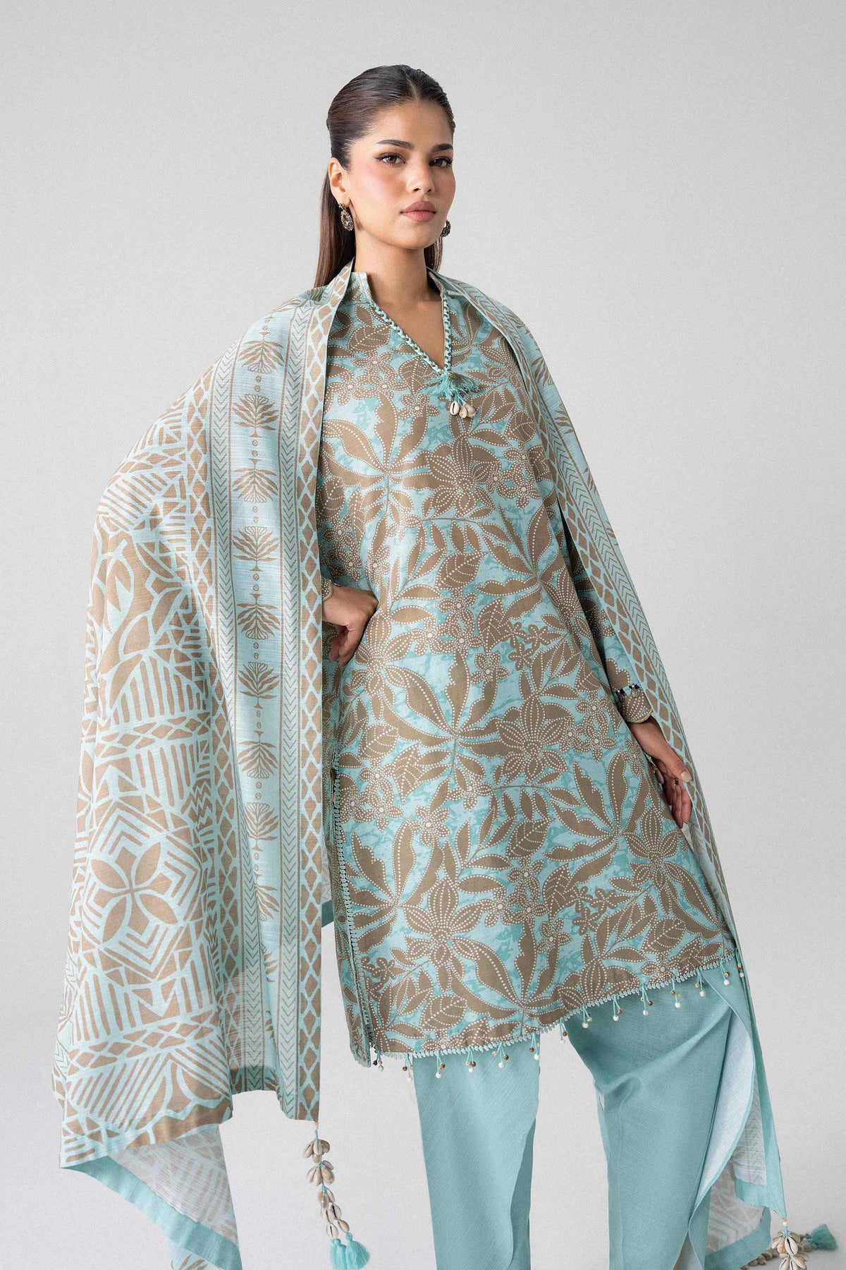 3 Piece - Printed Suit - U3P-NISHA26WV1-16