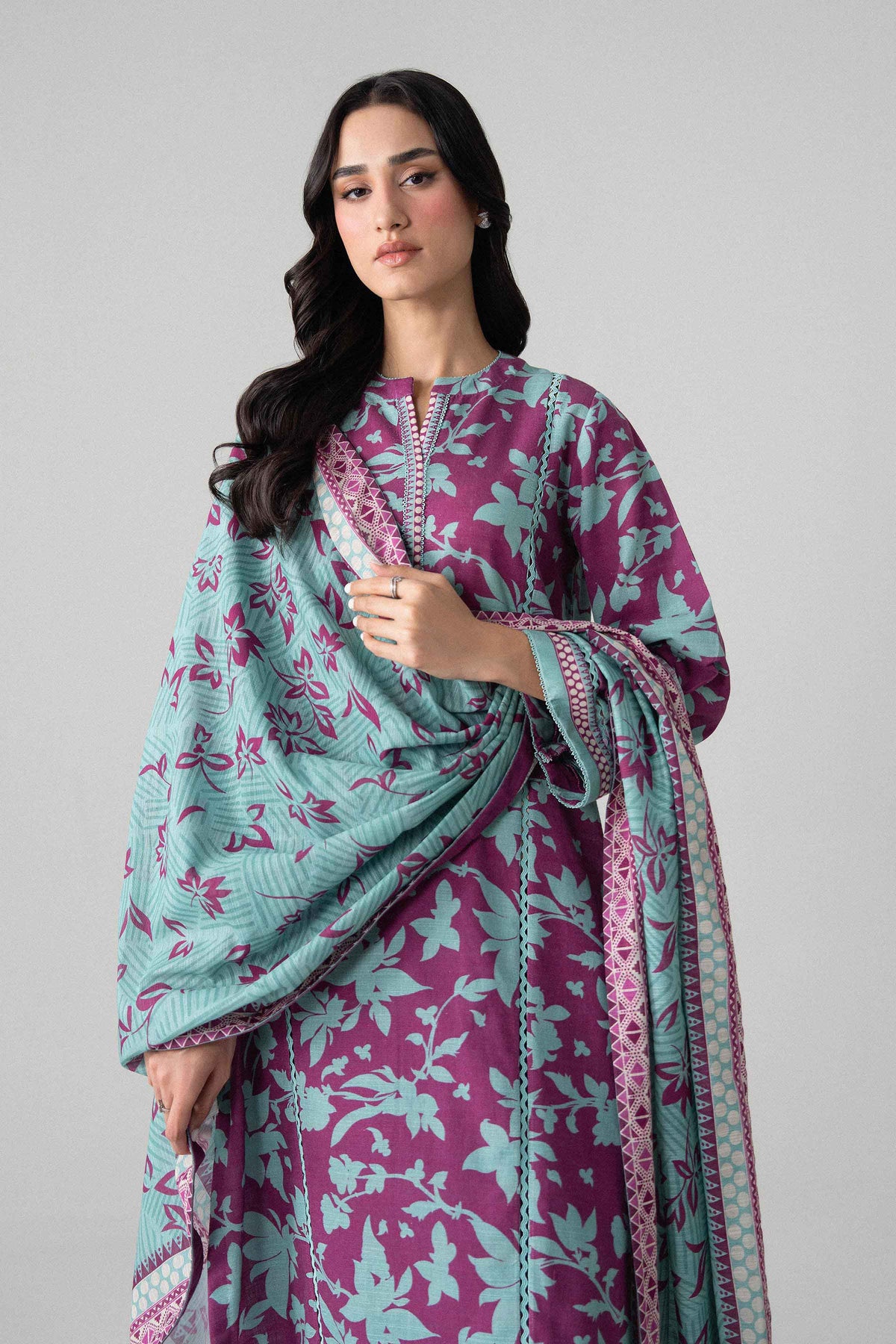 3 Piece - Printed Suit - U3P-NISHA26WV1-23
