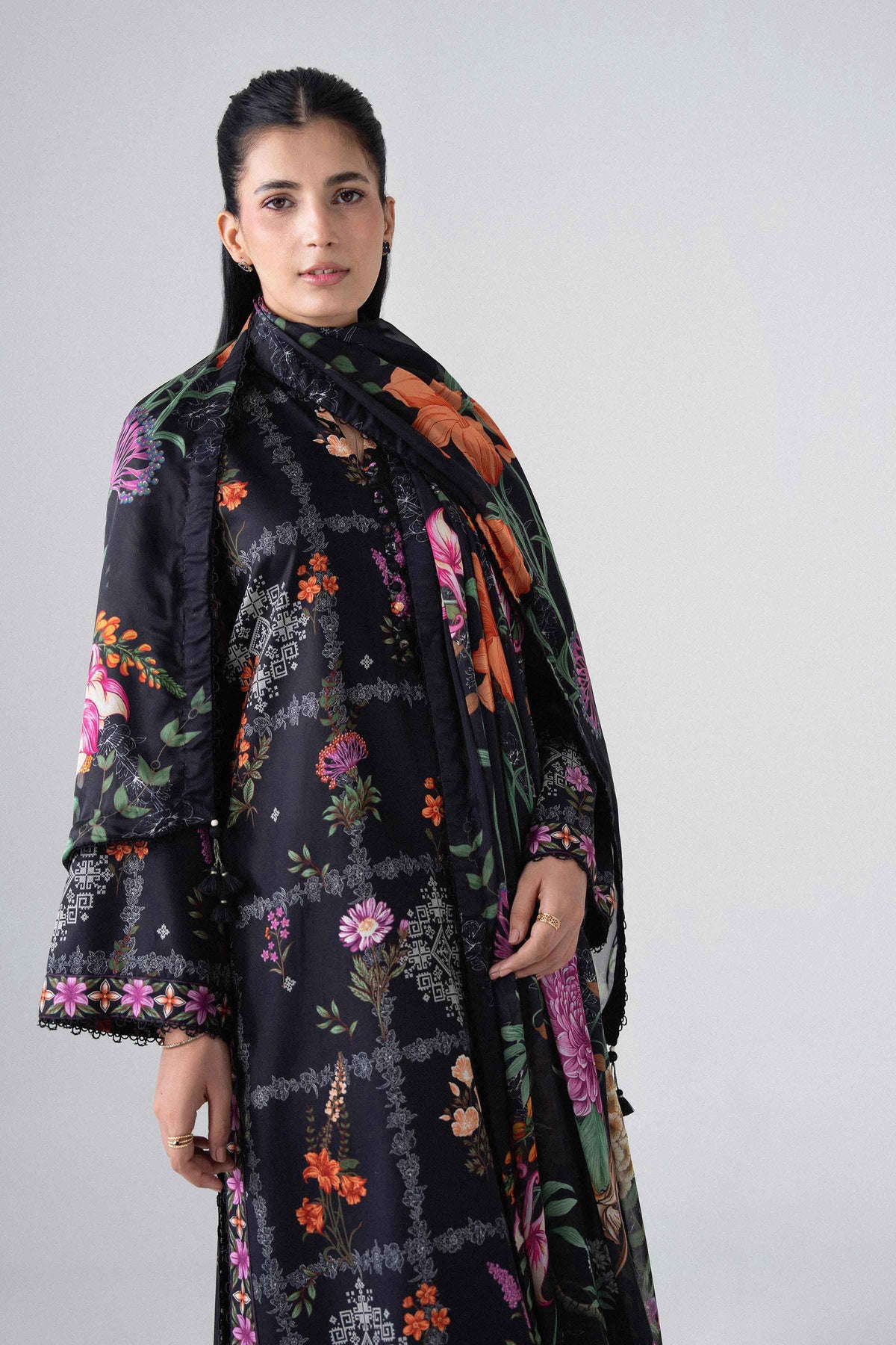 3 Piece - Digital Printed Suit - U3P-NISHA26WV1-3