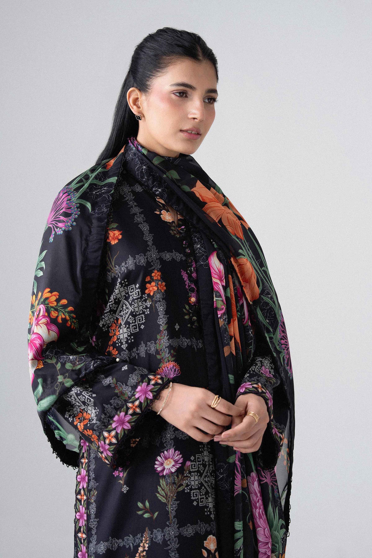 3 Piece - Digital Printed Suit - U3P-NISHA26WV1-3
