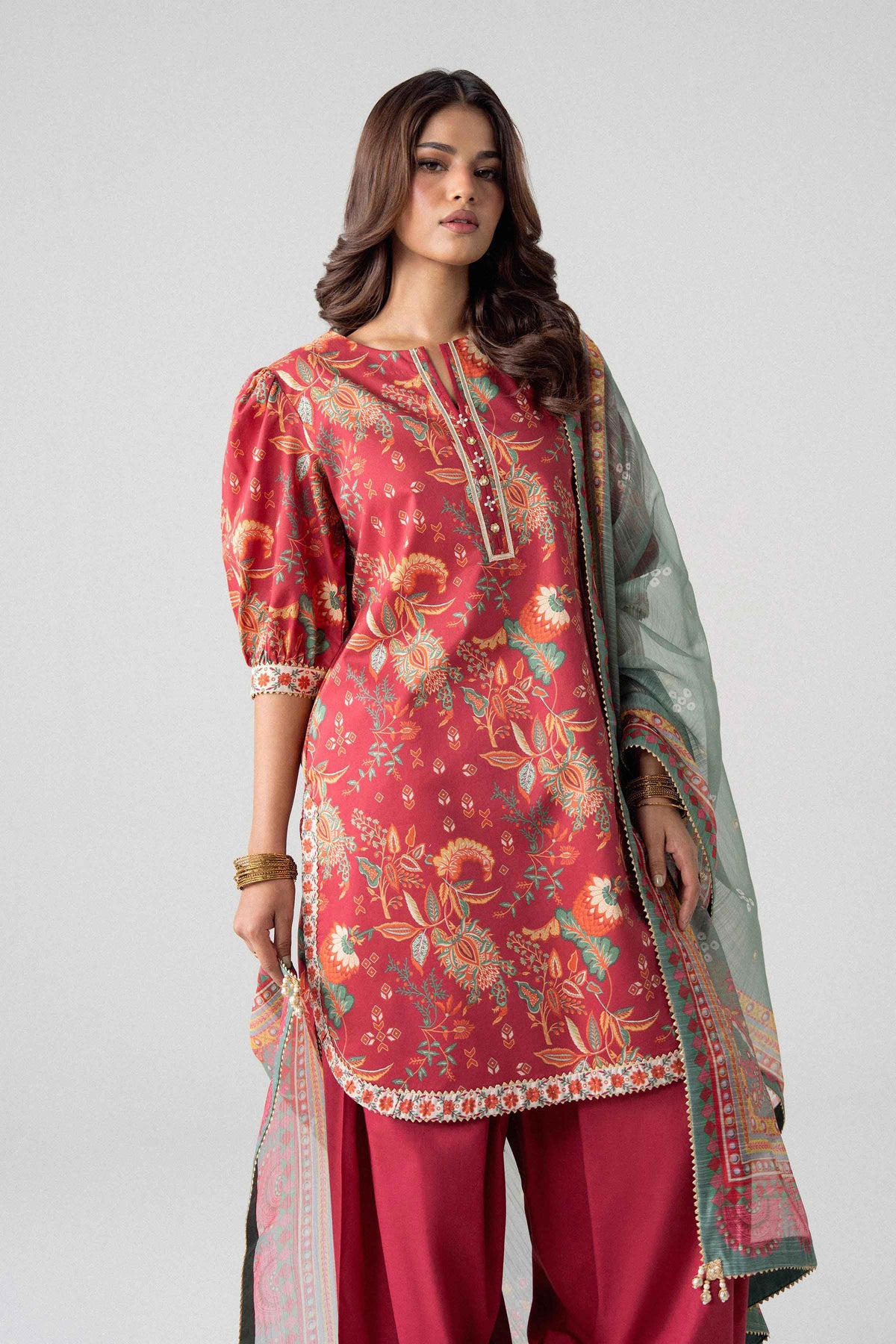 3 Piece - Digital Printed Suit - U3P-NISHA26WV1-38