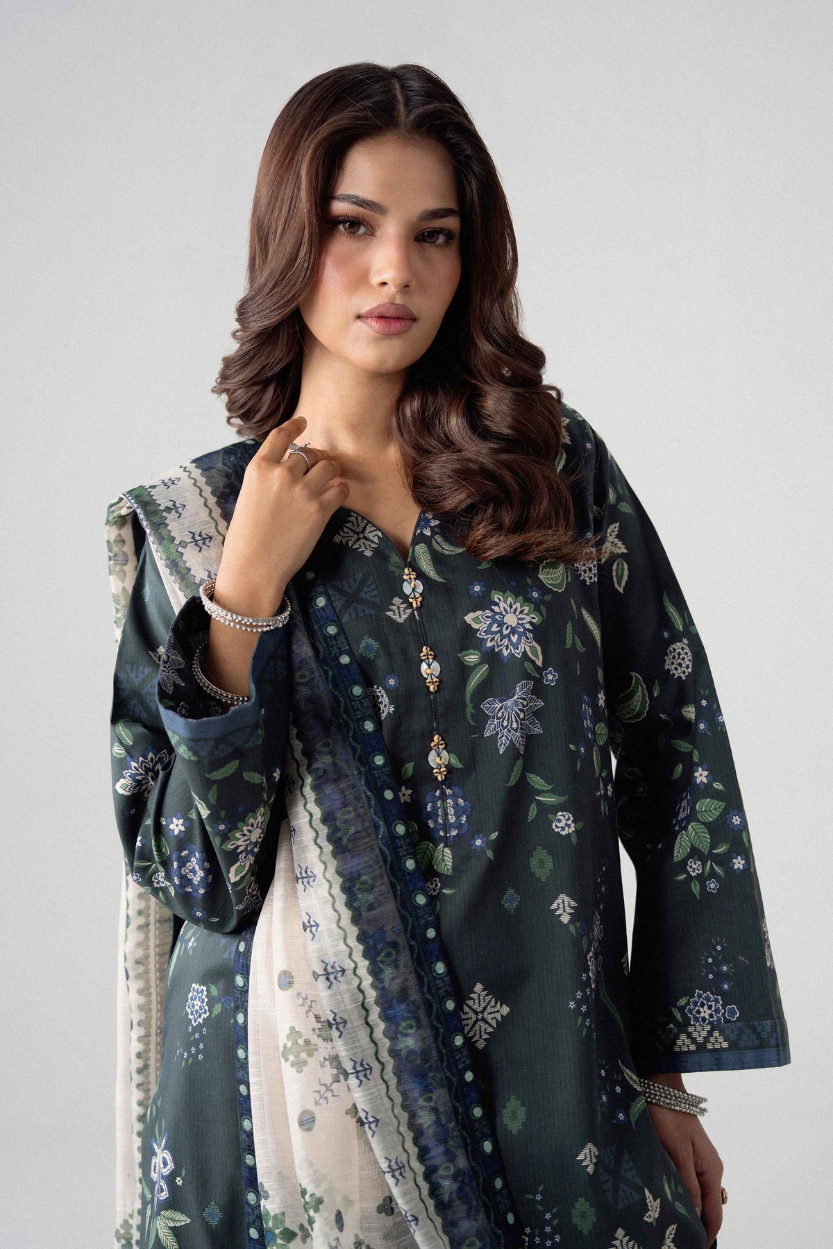 3 Piece - Digital Printed Suit - U3P-NISHA26WV1-39