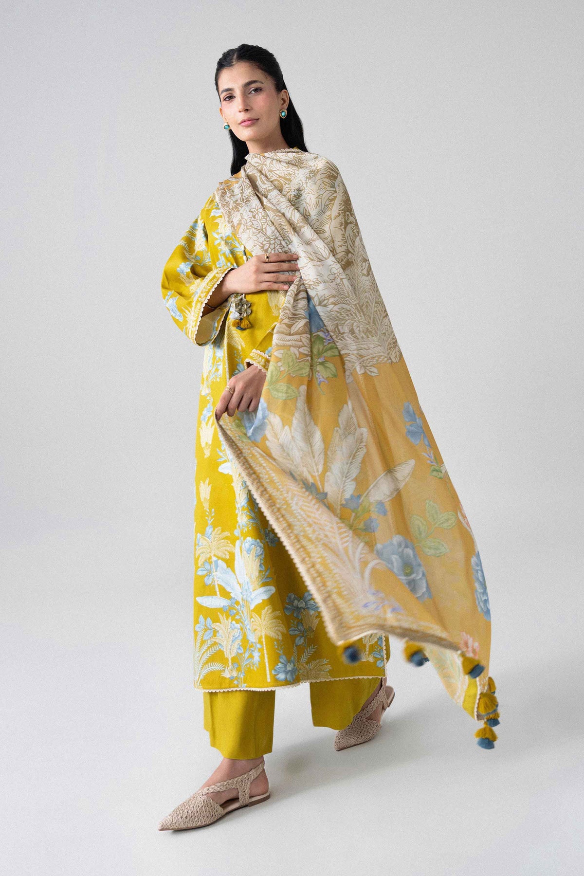 3 Piece - Digital Printed Suit - U3P-NISHA26WV1-4