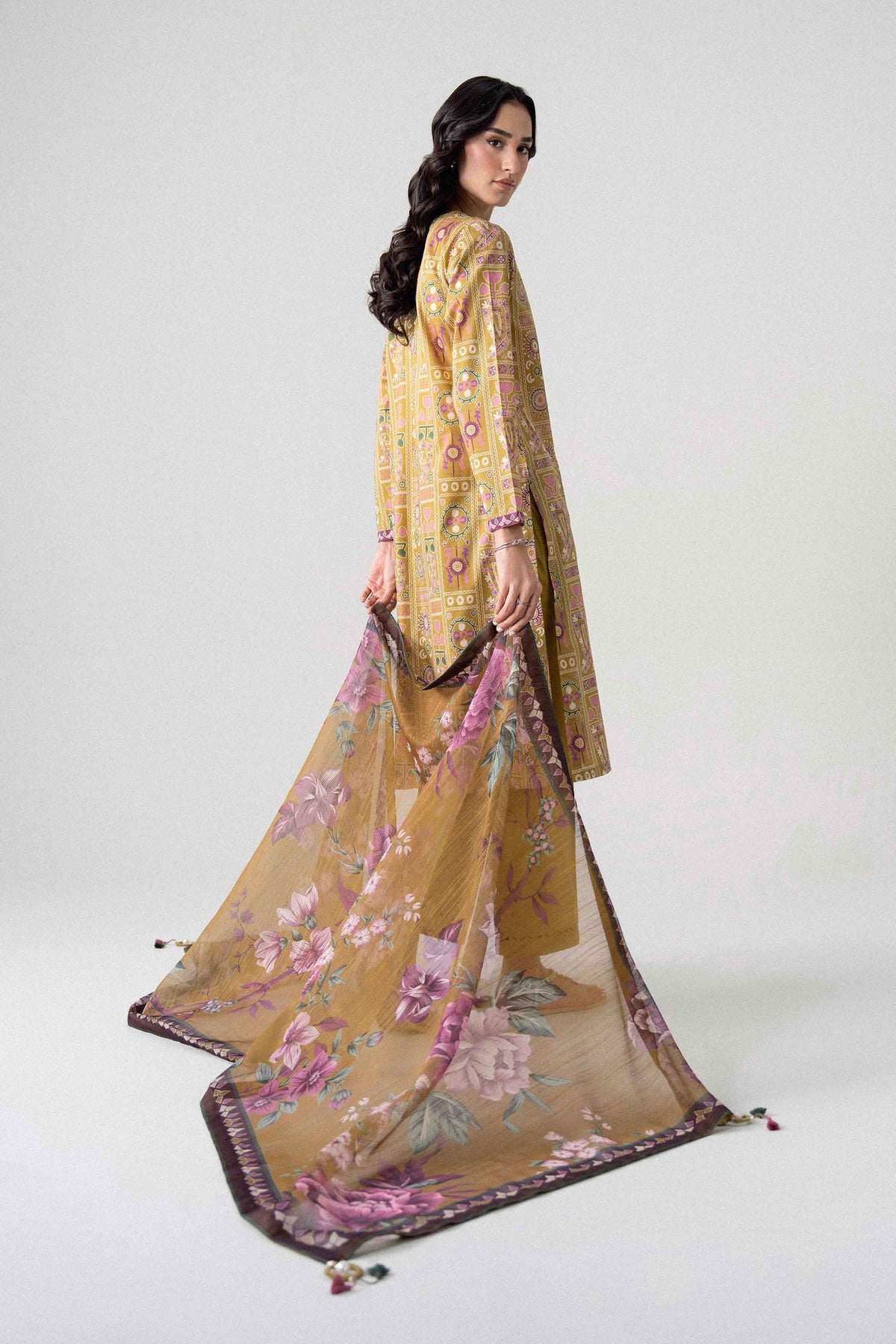 3 Piece - Digital Printed Suit - U3P-NISHA26WV1-45