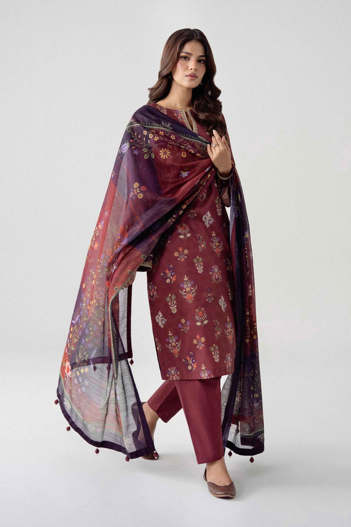3-Piece Digital Printed Suit in Lawn unstitched