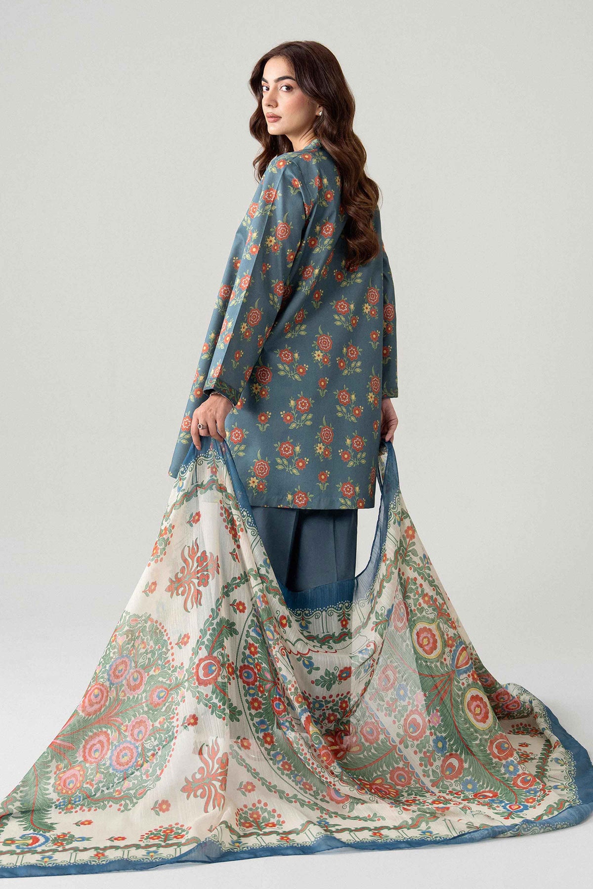 3 Piece - Digital Printed Suit - U3P-NISHA26WV1-56