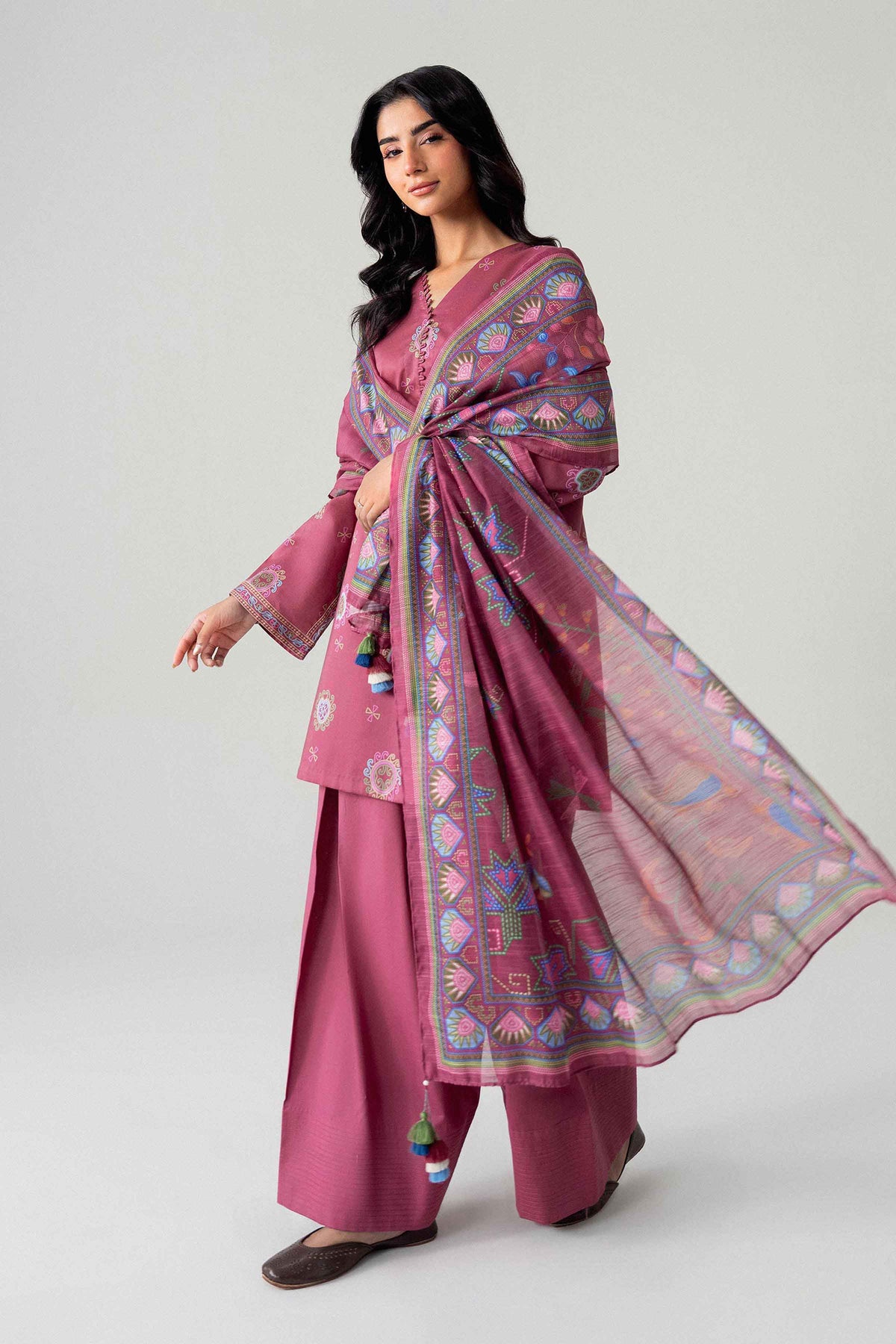 3 Piece - Digital Printed Suit - U3P-NISHA26WV1-57