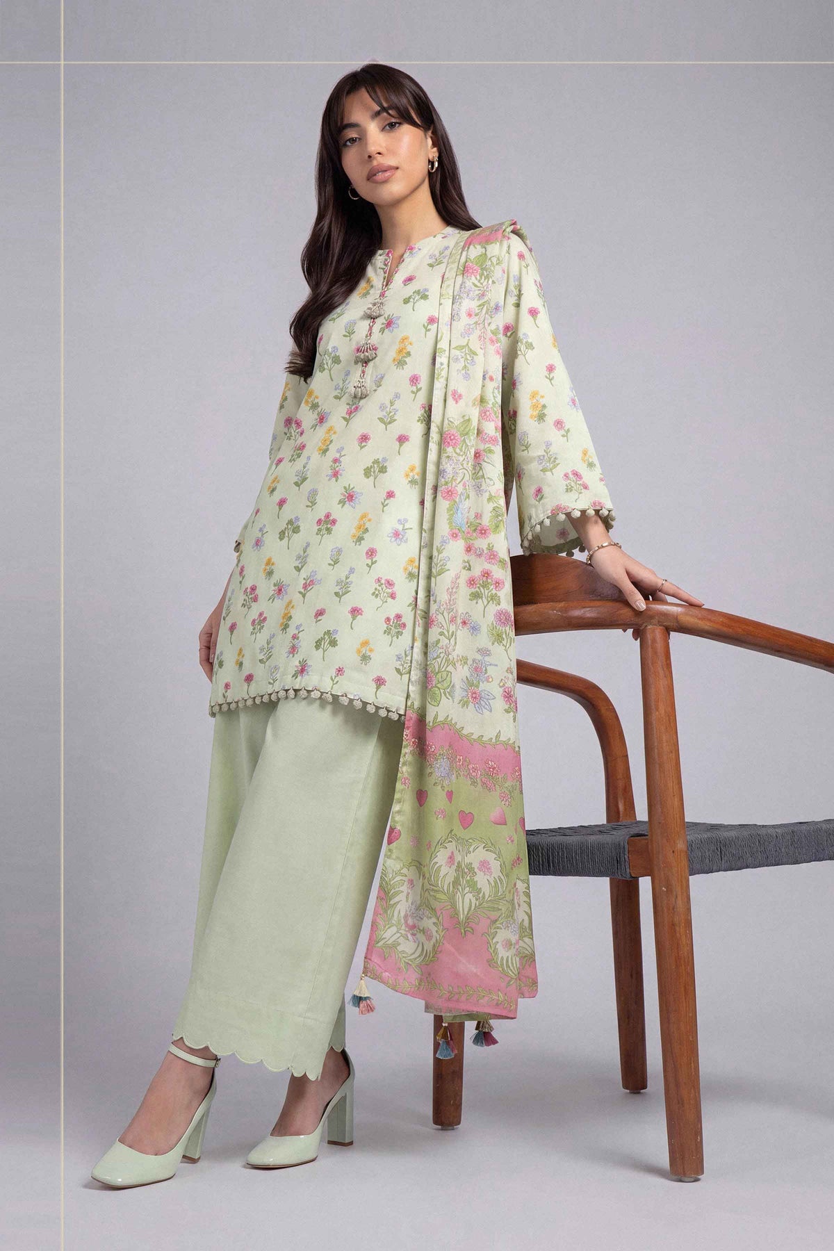 3 Piece - Digital Printed Suit - U3P-NISHA26WV1-9