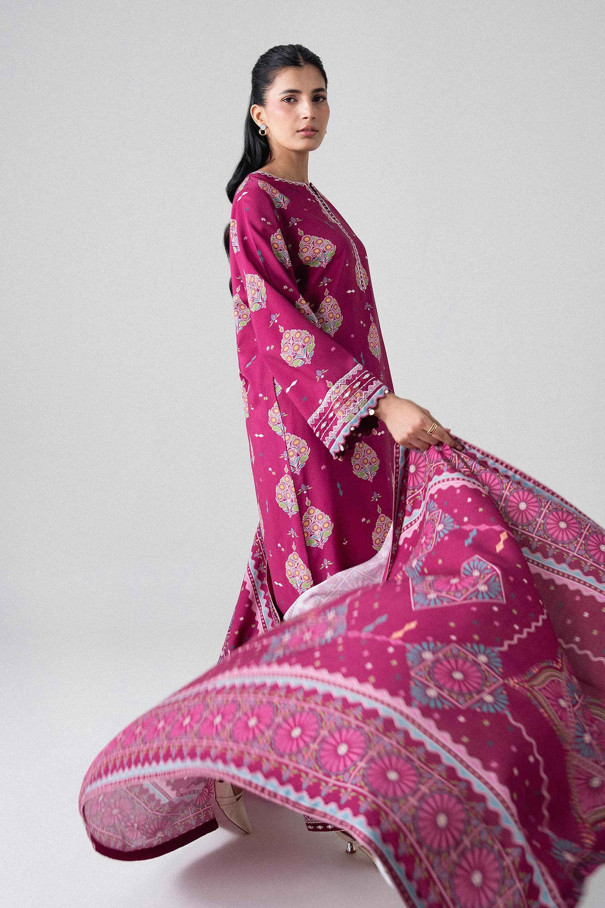 3 Piece - Printed Embroidered Suit - U3PE-NISHA26WV1-10