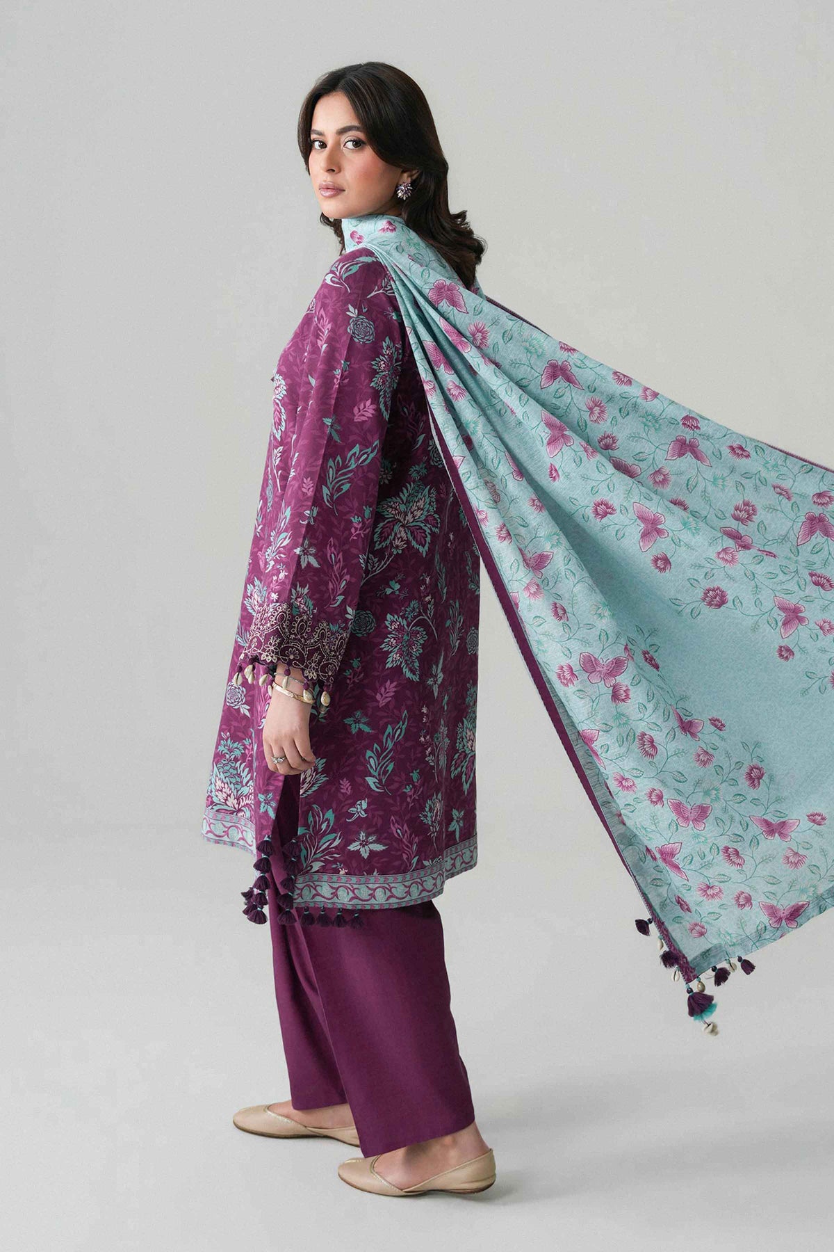 3 Piece - Printed Embroidered Suit - U3PE-NISHA26WV1-101