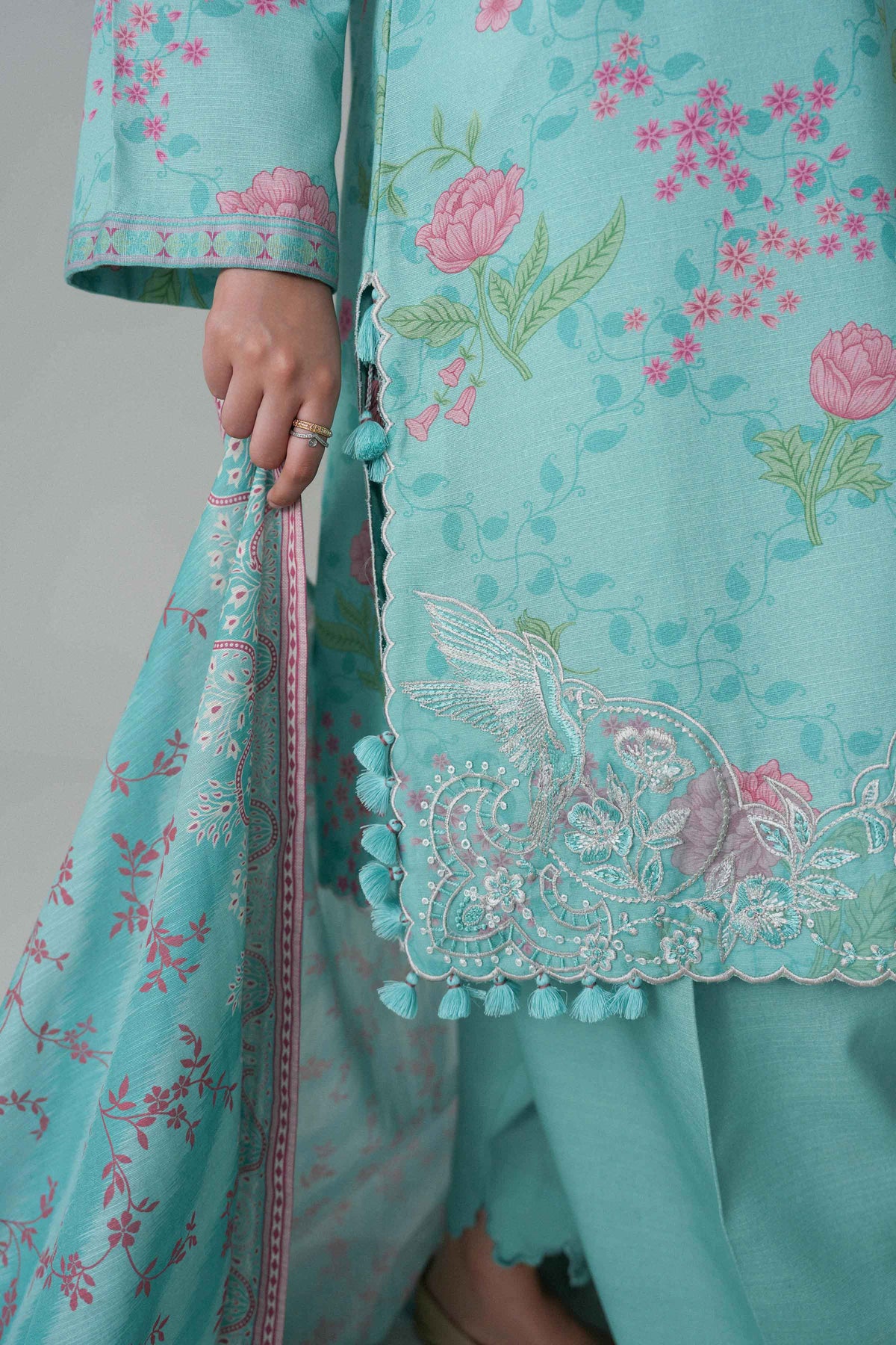 3 Piece - Printed Embroidered Suit - U3PE-NISHA26WV1-102