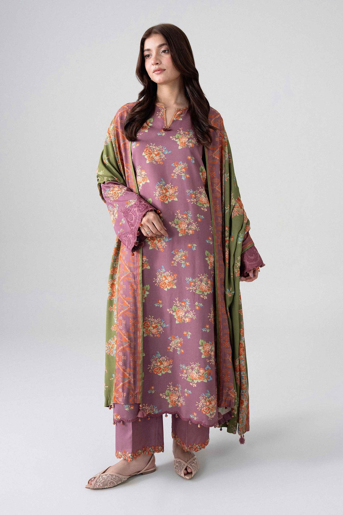 3 Piece - Printed Embroidered Suit - U3PE-NISHA26WV1-11