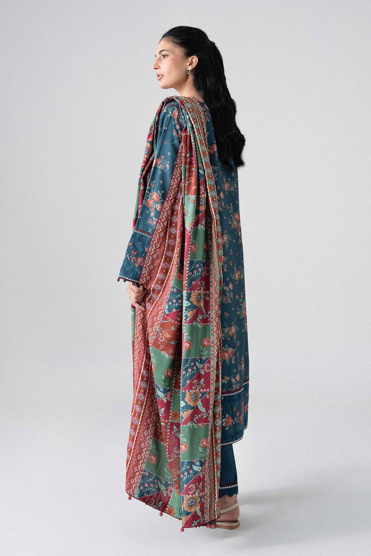 3 Piece - Printed Embroidered Suit - U3PE-NISHA26WV1-12