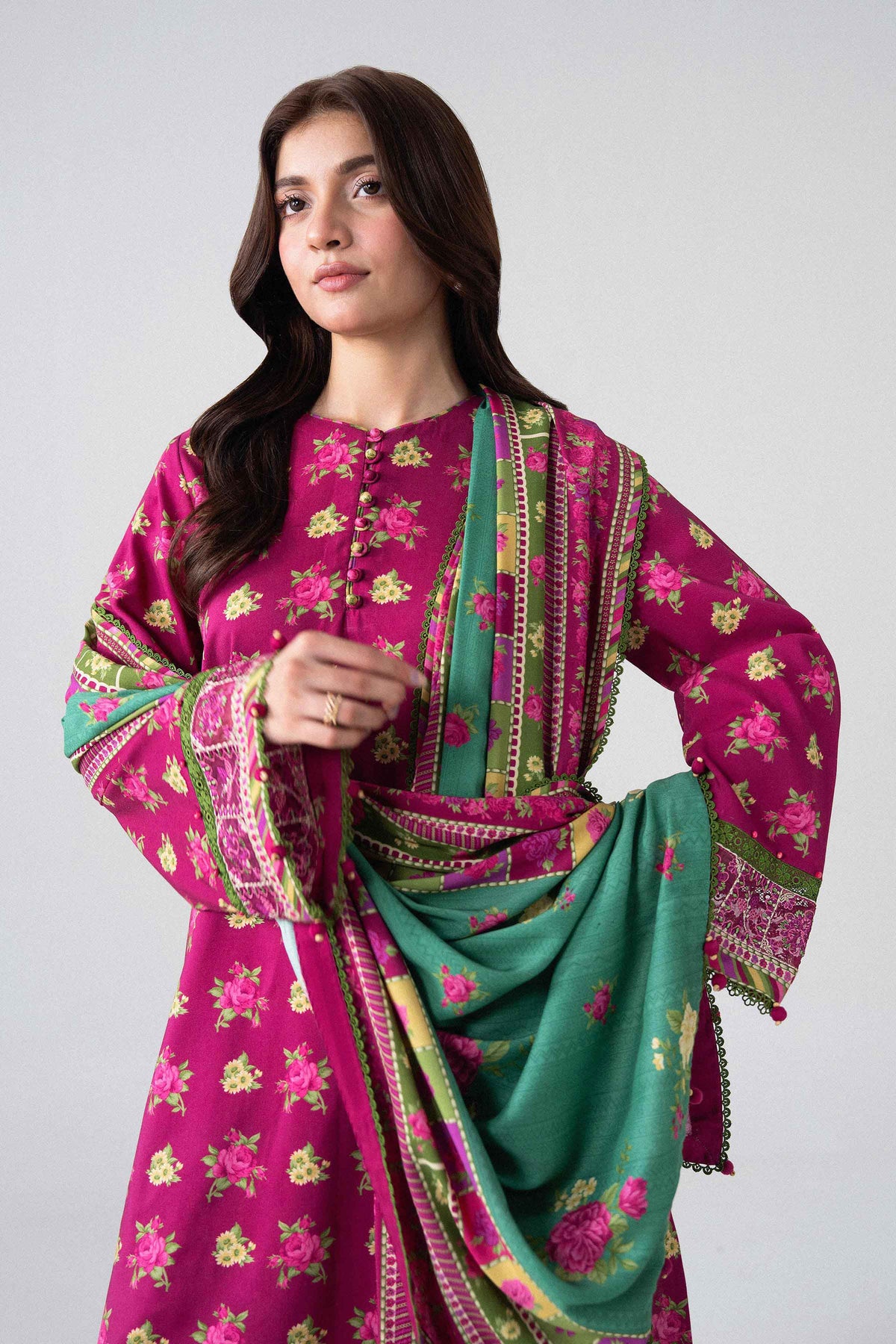 3 Piece - Printed Embroidered Suit - U3PE-NISHA26WV1-13