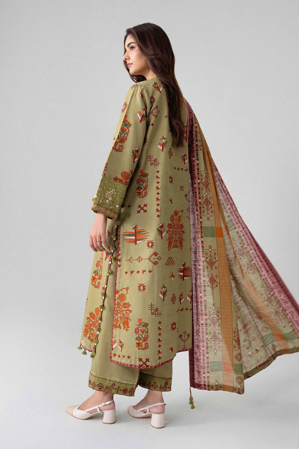 3 Piece - Printed Embroidered Suit - U3PE-NISHA26WV1-16