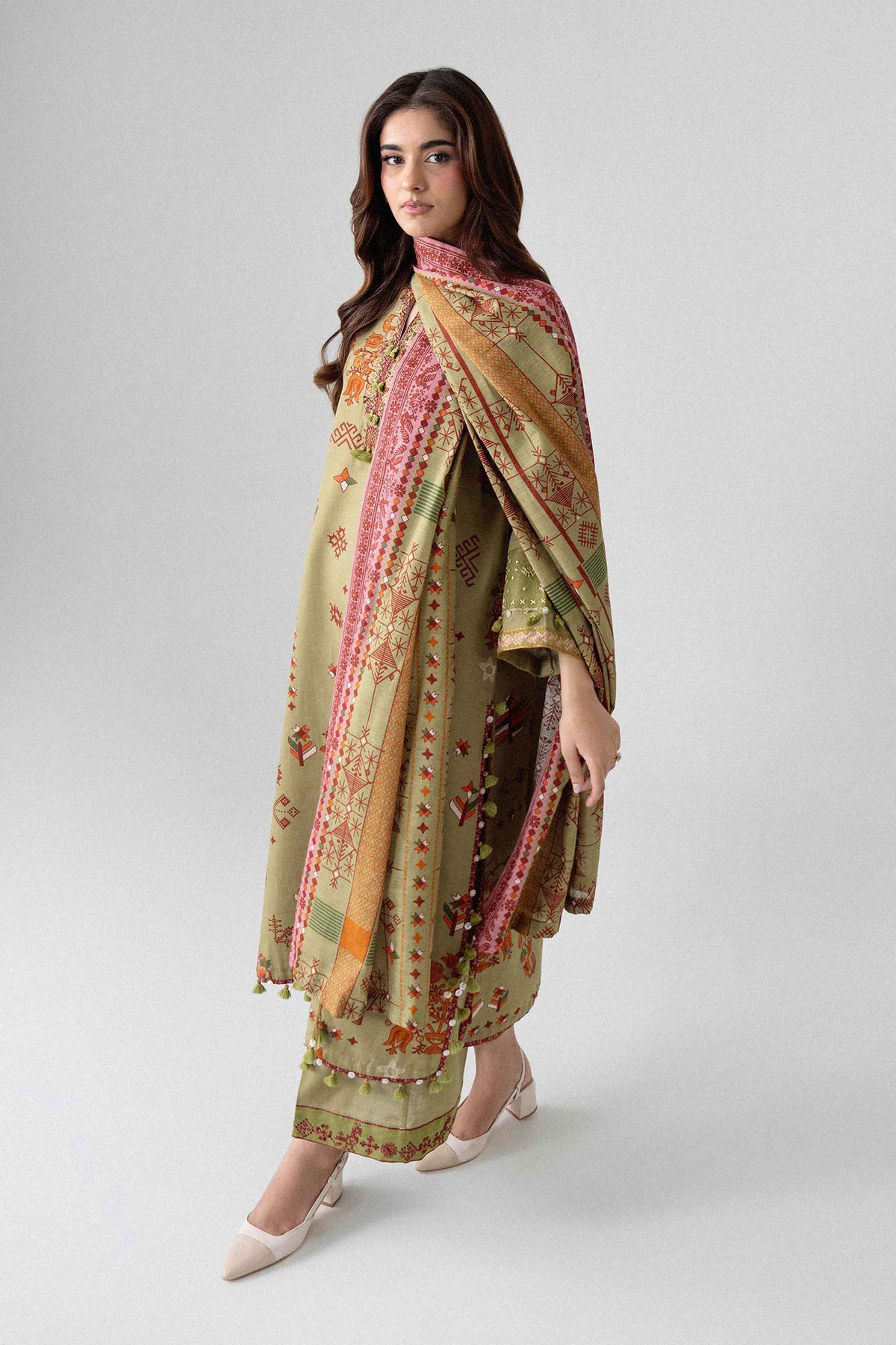 3 Piece - Printed Embroidered Suit - U3PE-NISHA26WV1-16 for, - Unstitched Collection | Nishat | Shop Online