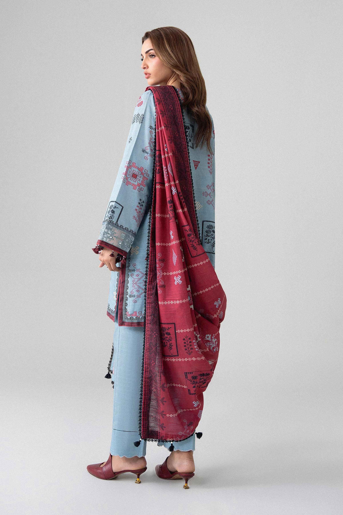 3 Piece - Printed Embroidered Suit - U3PE-NISHA26WV1-19