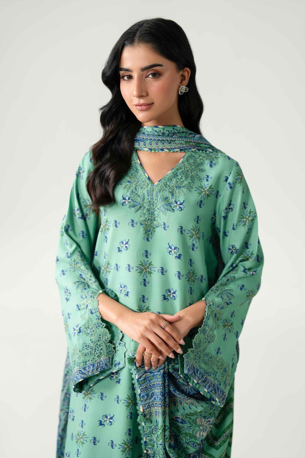 3 Piece - Printed Embroidered Suit - U3PE-NISHA26WV1-2