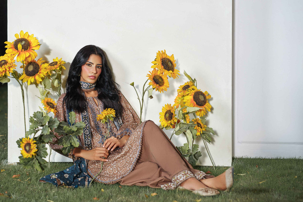 3 Piece - Printed Embroidered Suit - U3PE-NISHA26WV1-21
