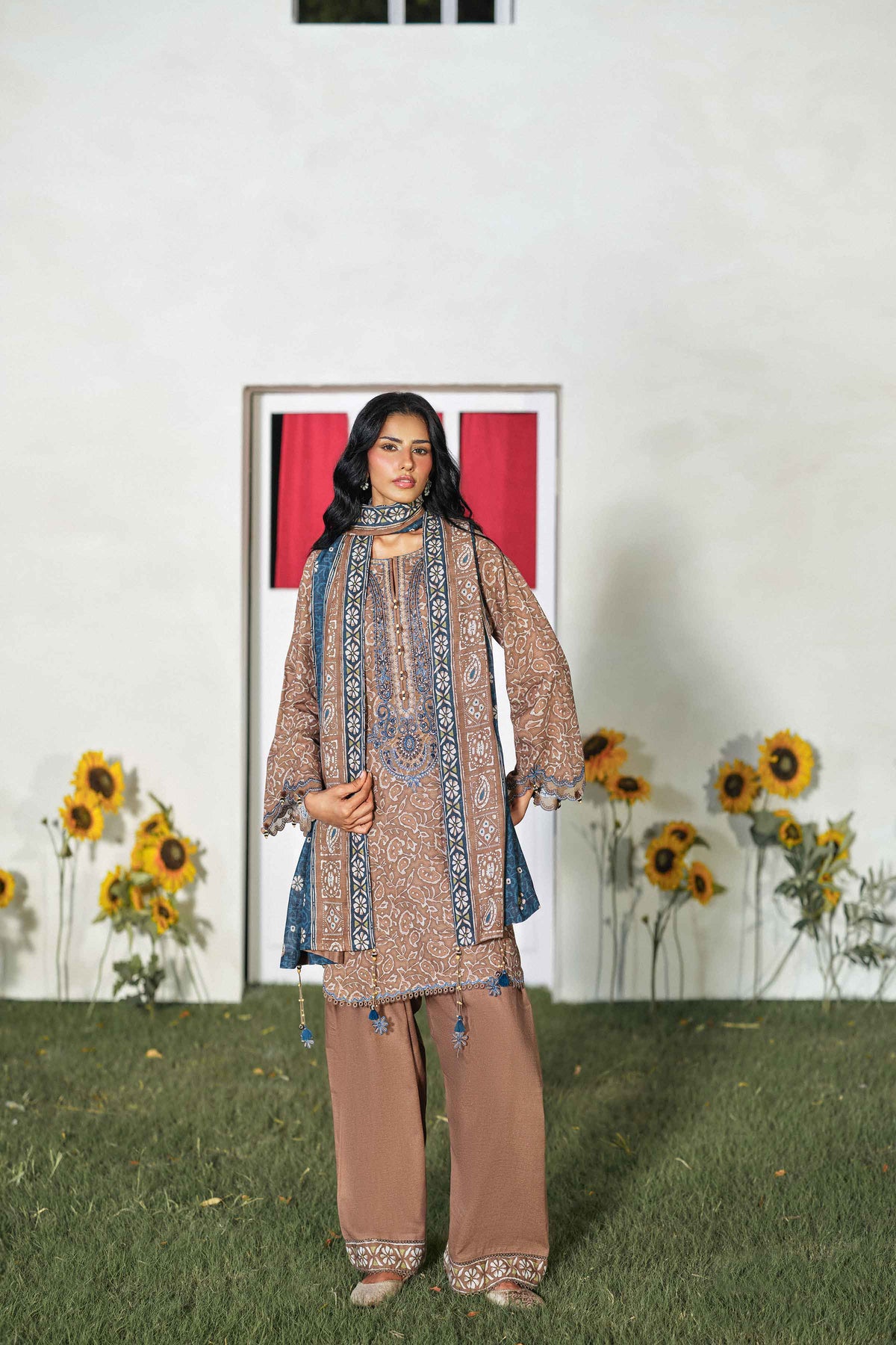 3 Piece - Printed Embroidered Suit - U3PE-NISHA26WV1-21