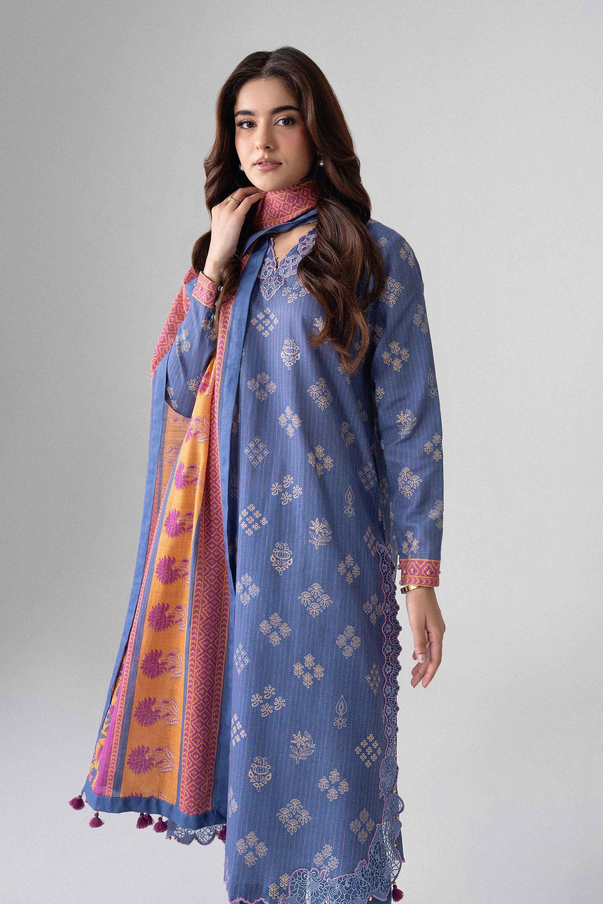 3 Piece - Printed Embroidered Suit - U3PE-NISHA26WV1-27