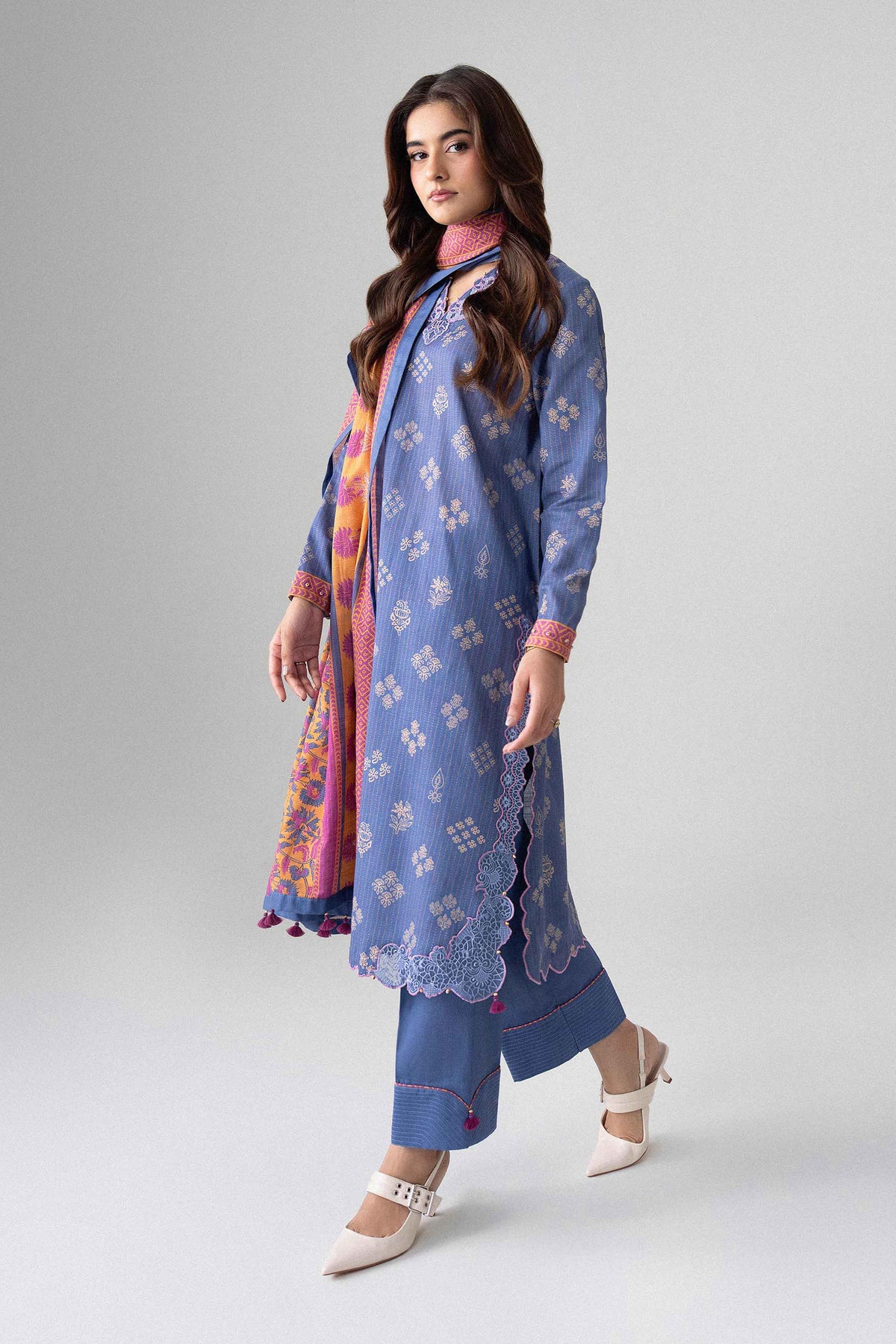 3 Piece - Printed Embroidered Suit - U3PE-NISHA26WV1-27 for, - Unstitched Collection | Nishat | Shop Online