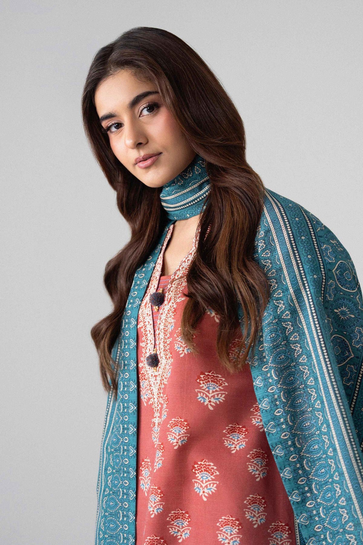3 Piece - Printed Embroidered Suit - U3PE-NISHA26WV1-30