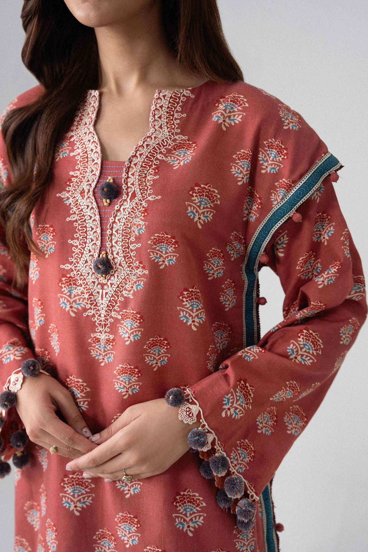 3 Piece - Printed Embroidered Suit - U3PE-NISHA26WV1-30