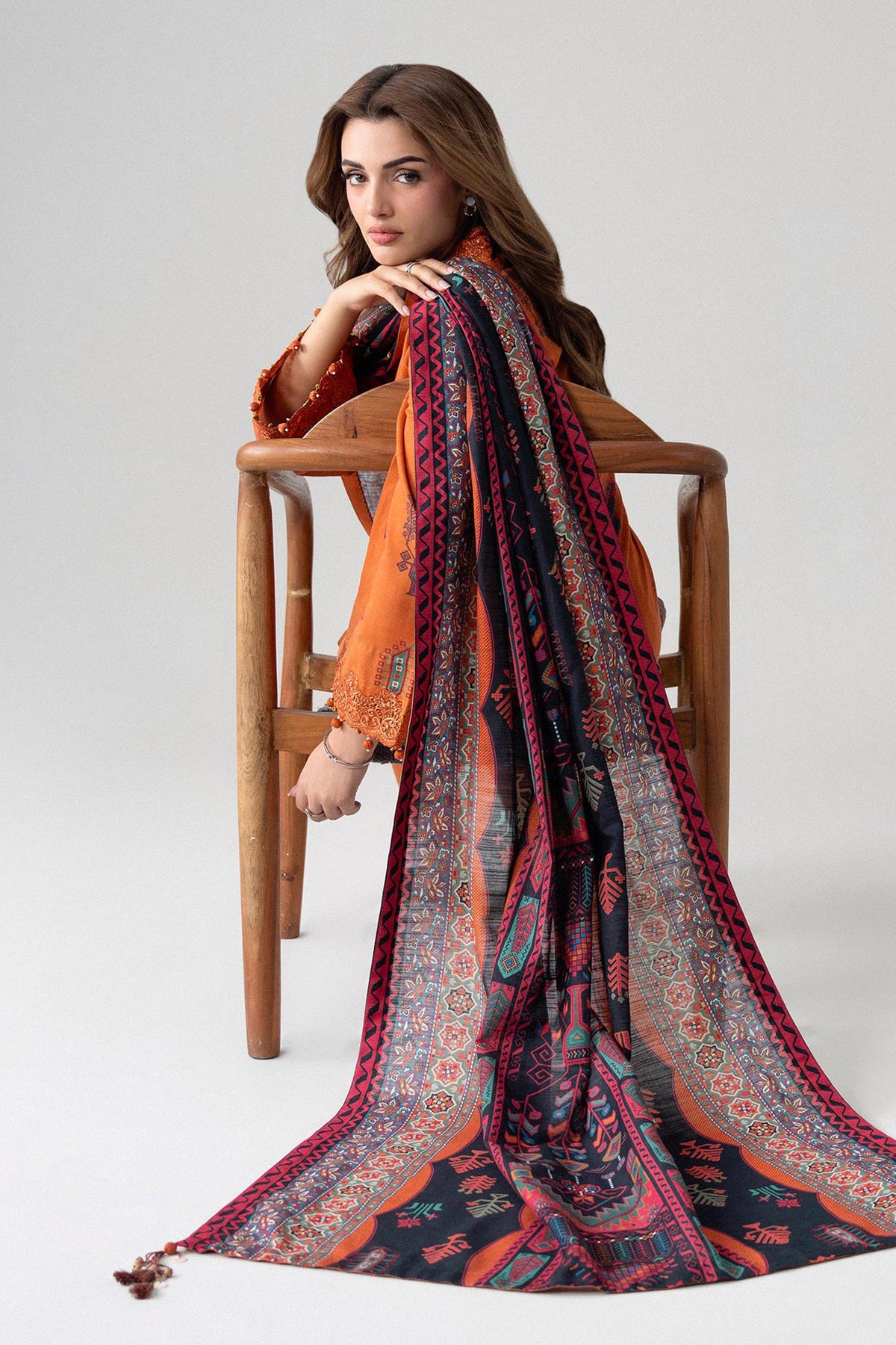 3 Piece - Printed Embroidered Suit - U3PE-NISHA26WV1-32