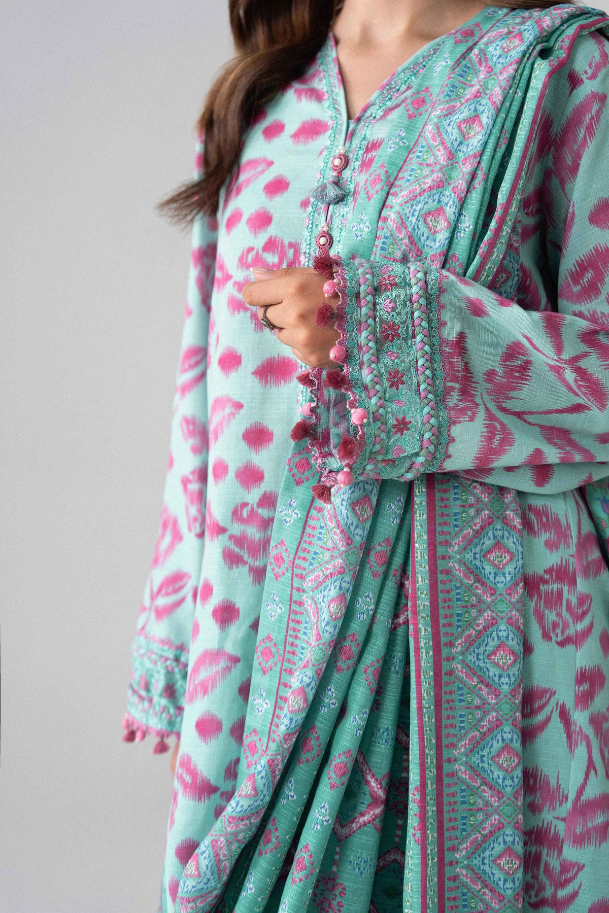 3 Piece - Printed Embroidered Suit - U3PE-NISHA26WV1-36