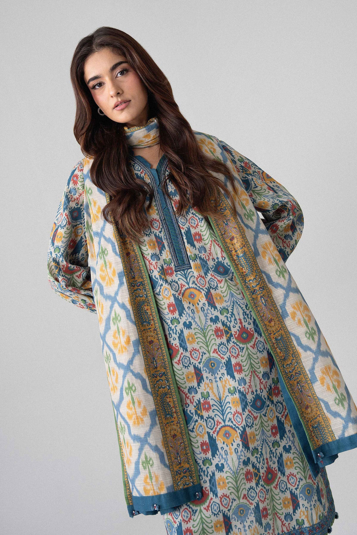 3 Piece - Printed Embroidered Suit - U3PE-NISHA26WV1-39
