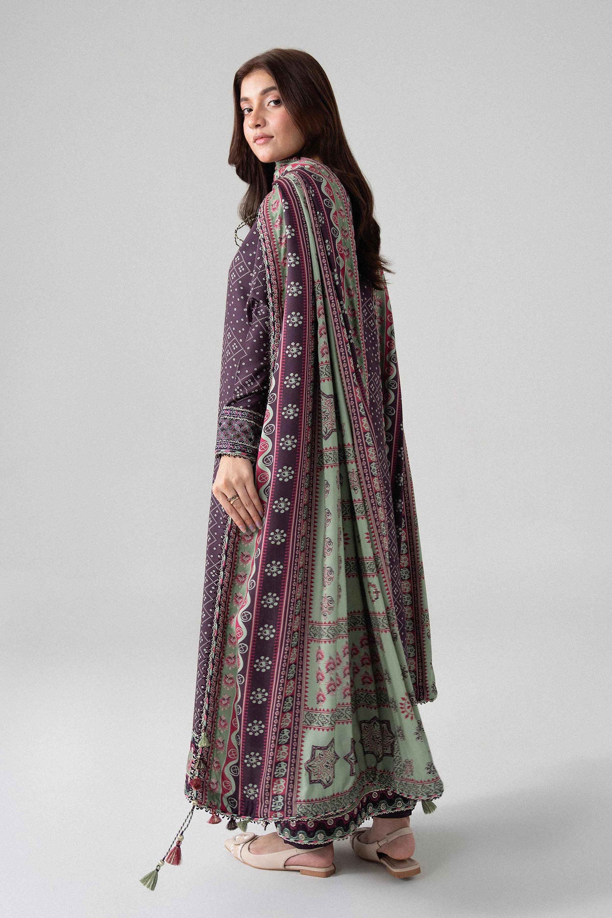 3 Piece - Printed Embroidered Suit - U3PE-NISHA26WV1-4