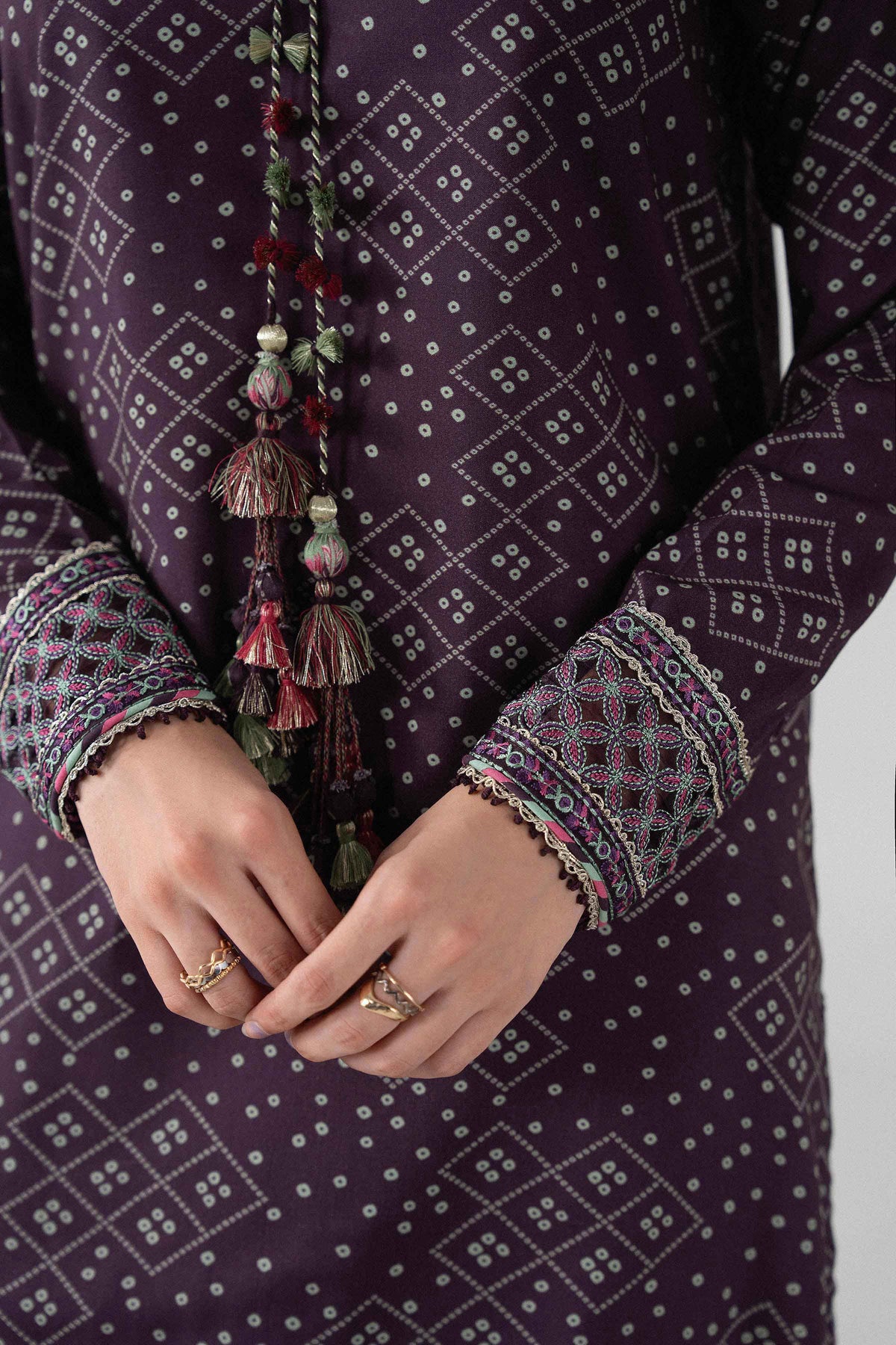 3 Piece - Printed Embroidered Suit - U3PE-NISHA26WV1-4