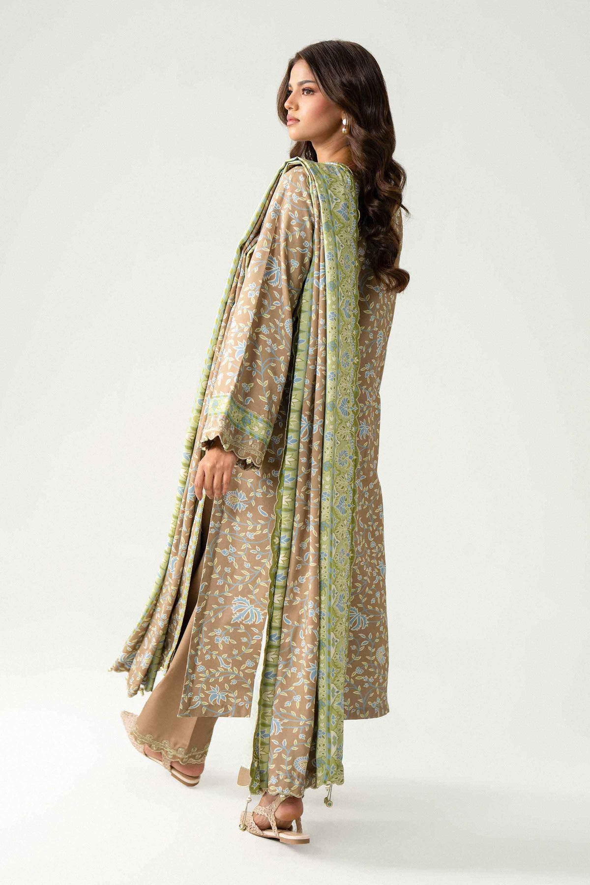 3 Piece - Printed Embroidered Suit - U3PE-NISHA26WV1-44