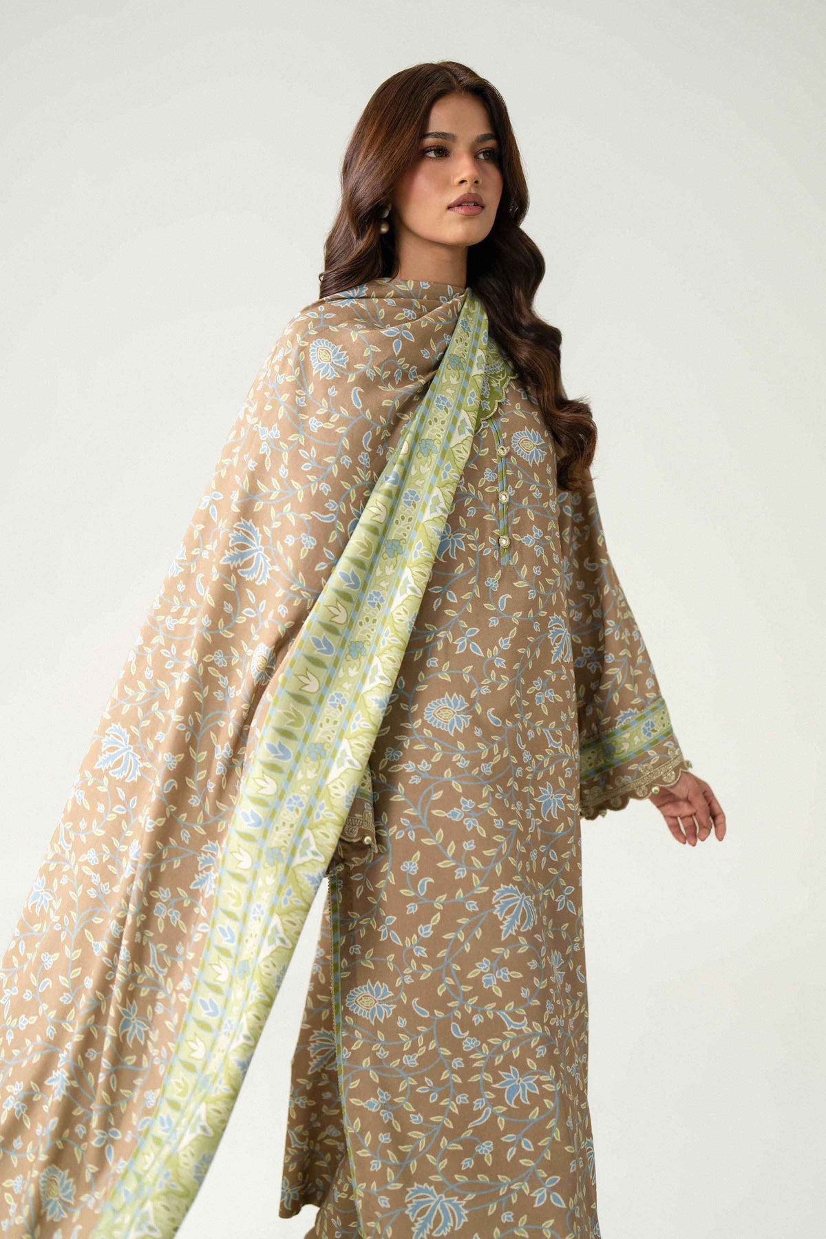 3 Piece - Printed Embroidered Suit - U3PE-NISHA26WV1-44