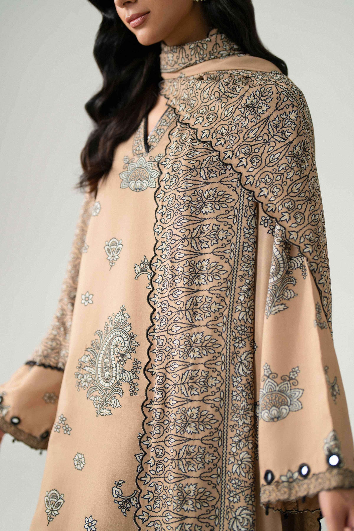 3 Piece - Printed Embroidered Suit - U3PE-NISHA26WV1-46