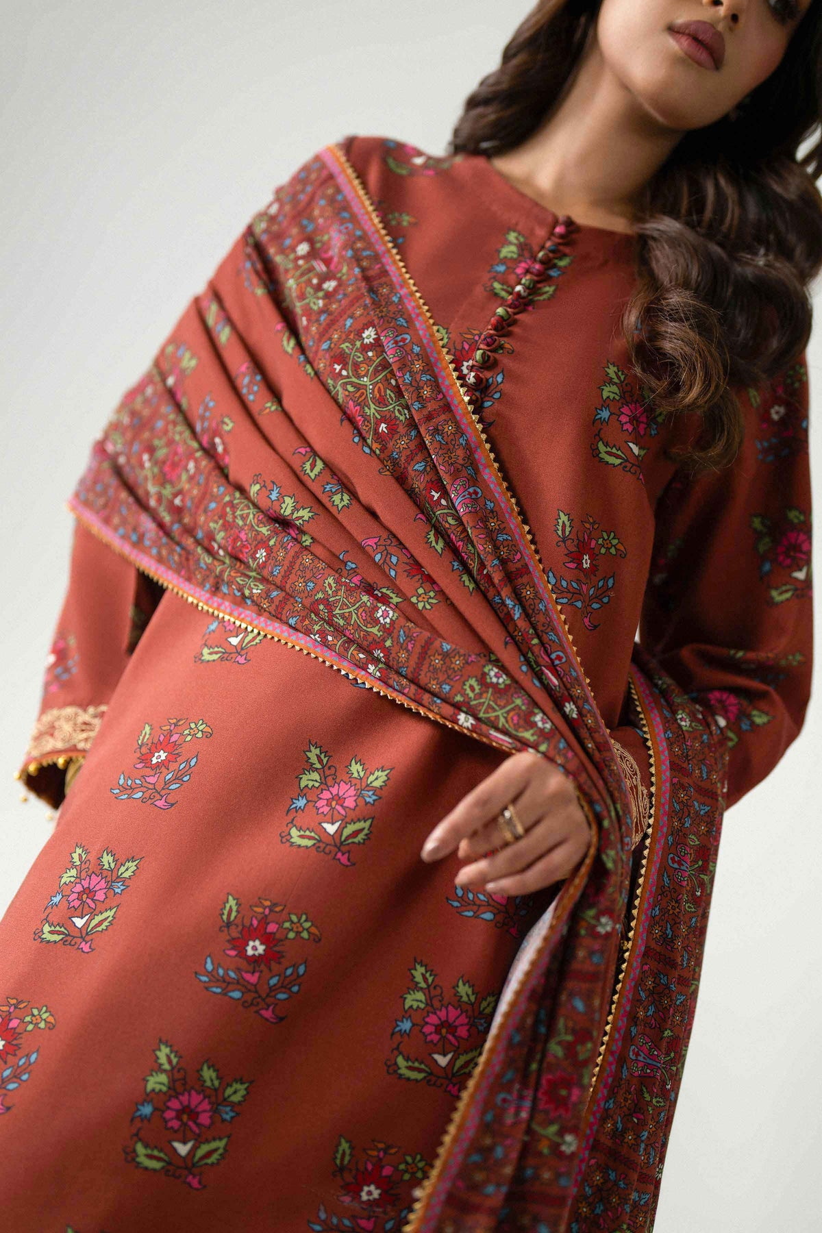3 Piece - Printed Embroidered Suit - U3PE-NISHA26WV1-47