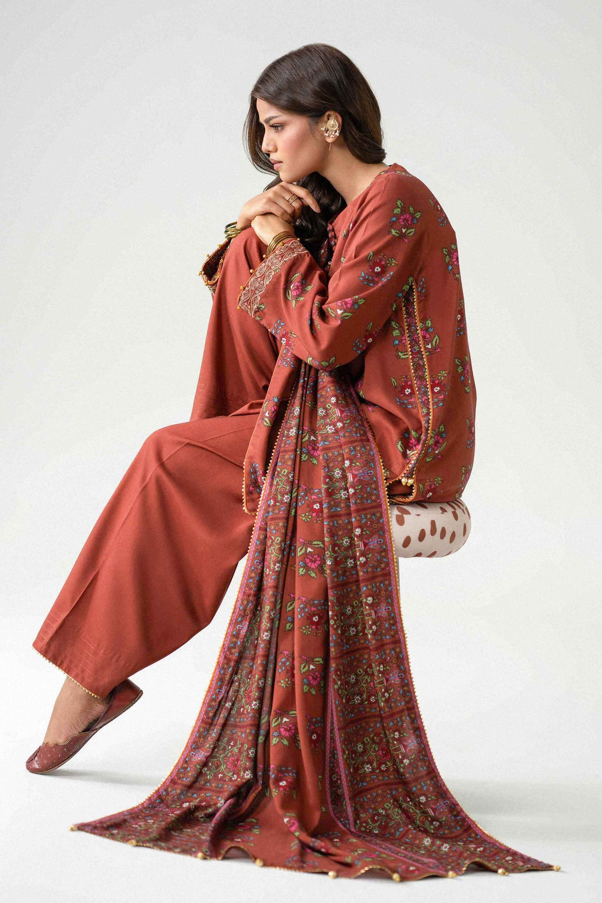 3 Piece - Printed Embroidered Suit - U3PE-NISHA26WV1-47
