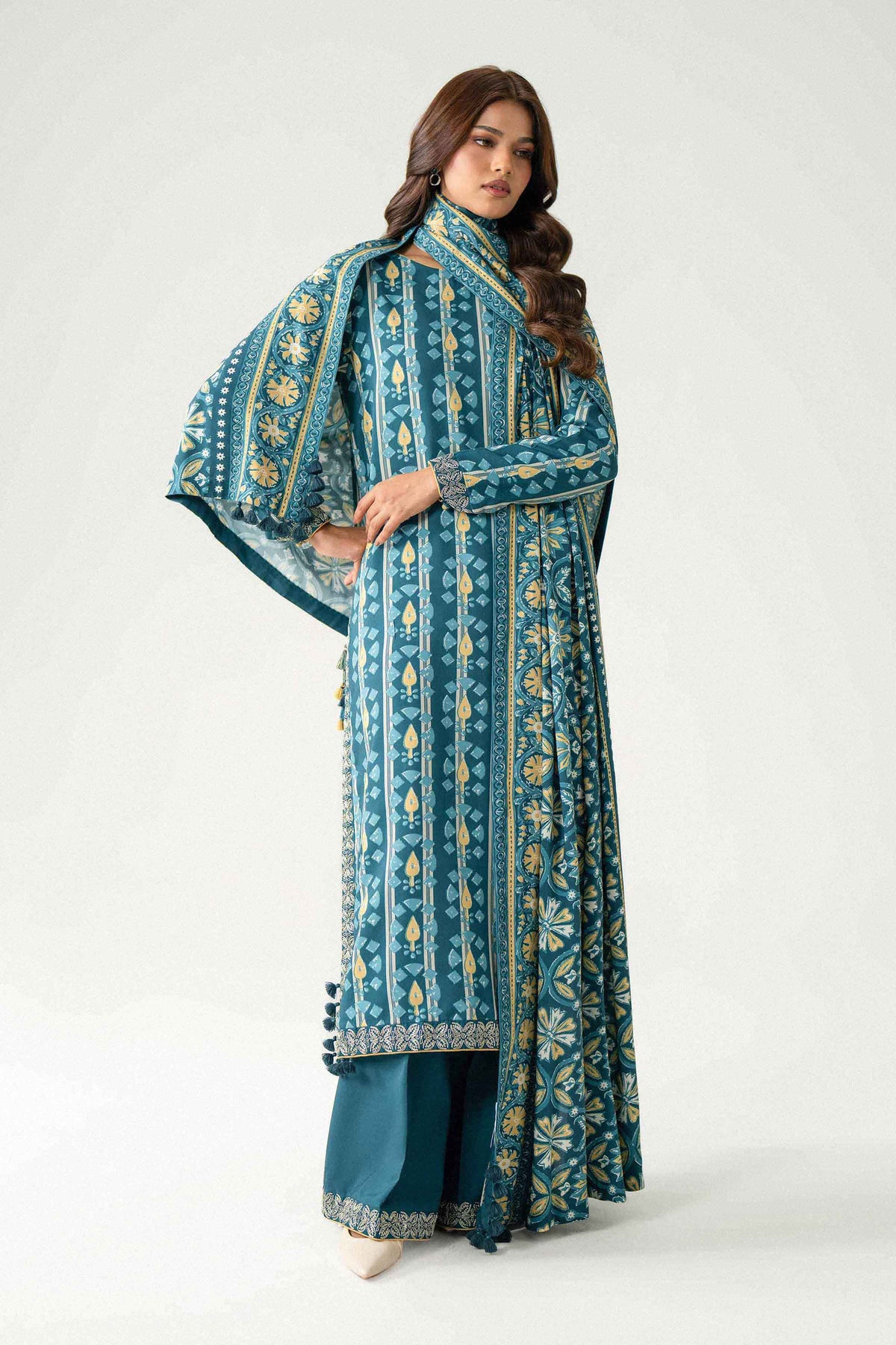 3 Piece - Printed Embroidered Suit - U3PE-NISHA26WV1-49