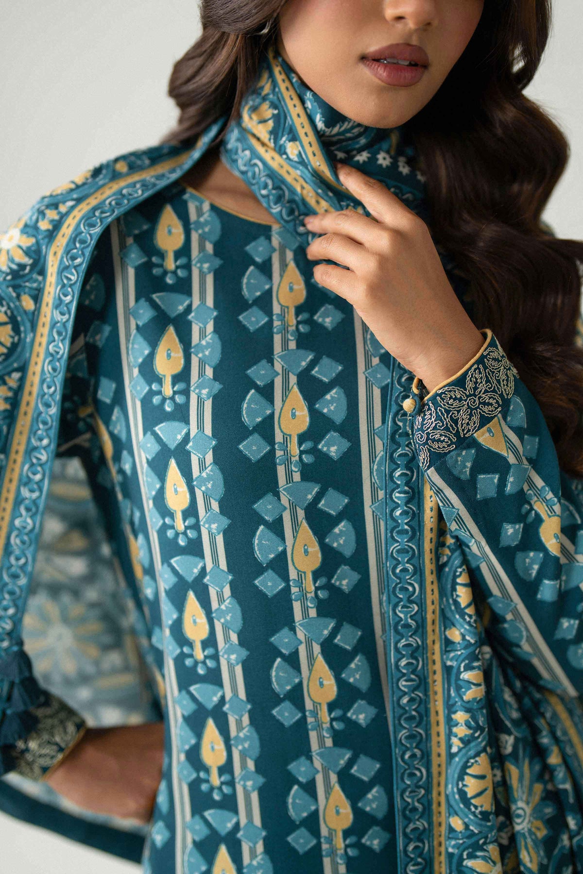 3 Piece - Printed Embroidered Suit - U3PE-NISHA26WV1-49