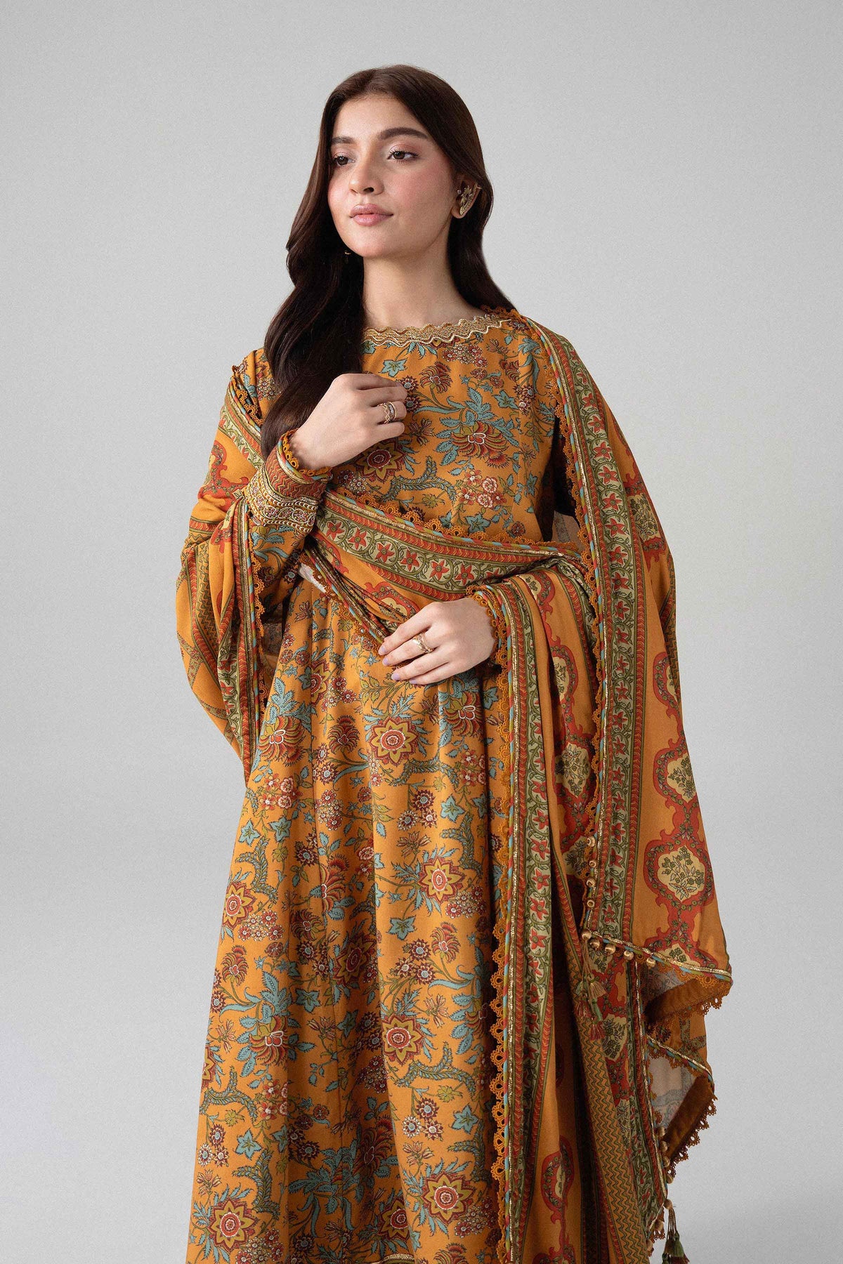 3 Piece - Printed Embroidered Suit - U3PE-NISHA26WV1-5