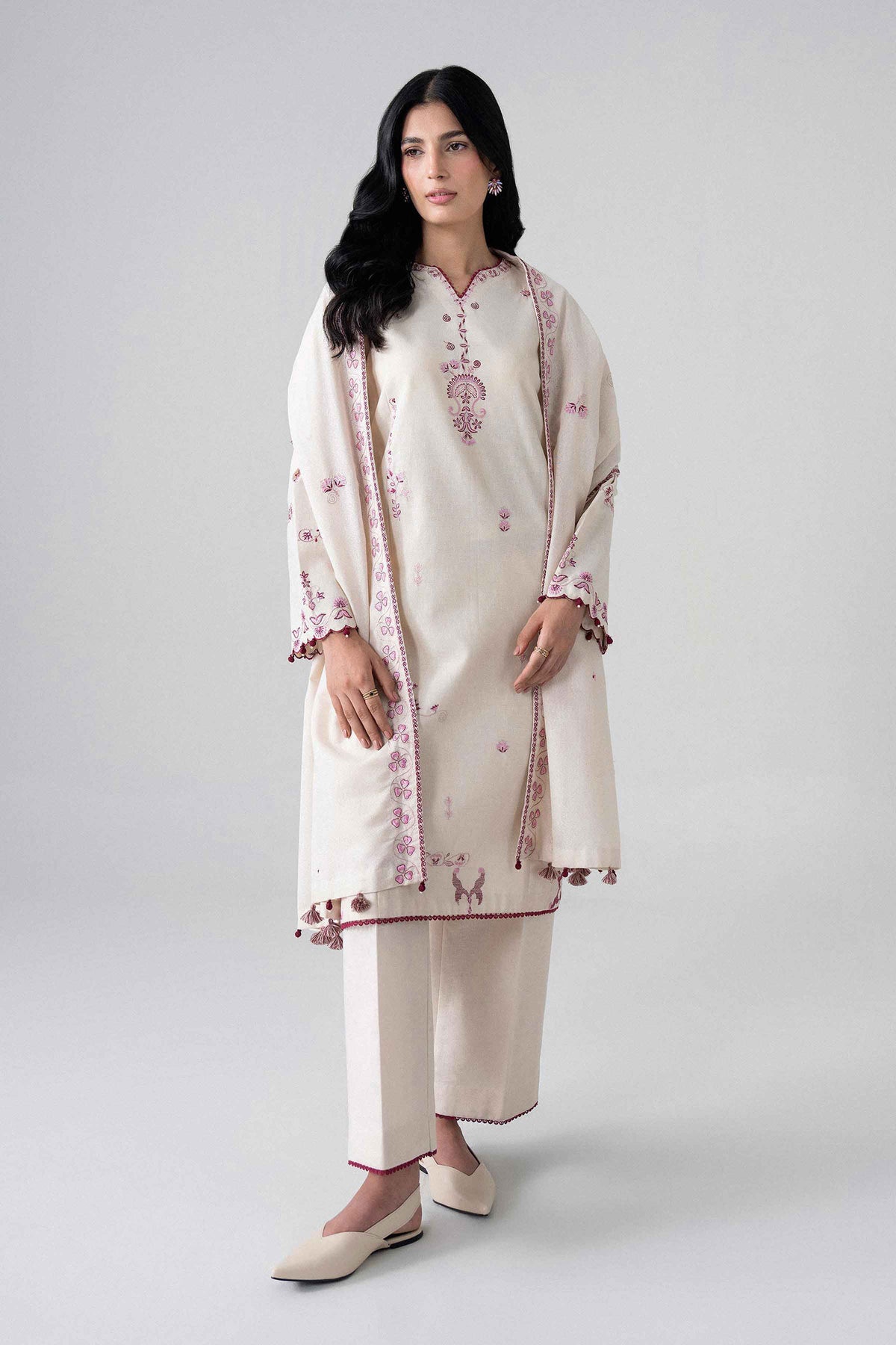 3 Piece - Embroidered Suit - U3PE-NISHA26WV1-59