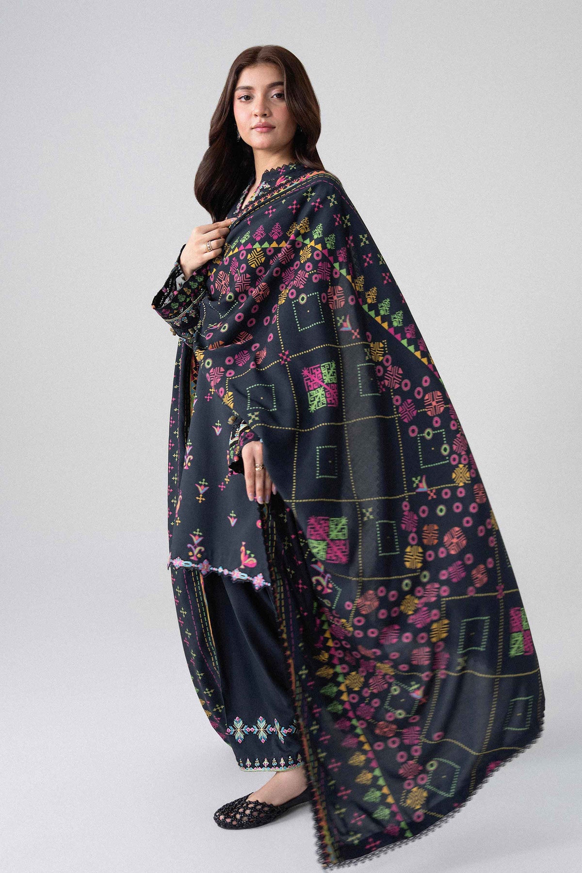 3 Piece - Printed Embroidered Suit - U3PE-NISHA26WV1-6