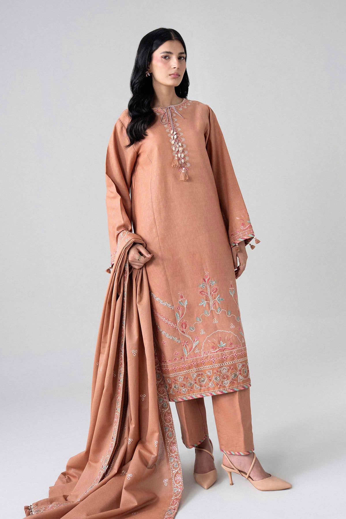 3 Piece - Embroidered Suit - U3PE-NISHA26WV1-60 for, - Unstitched Collection | Nishat | Shop Online