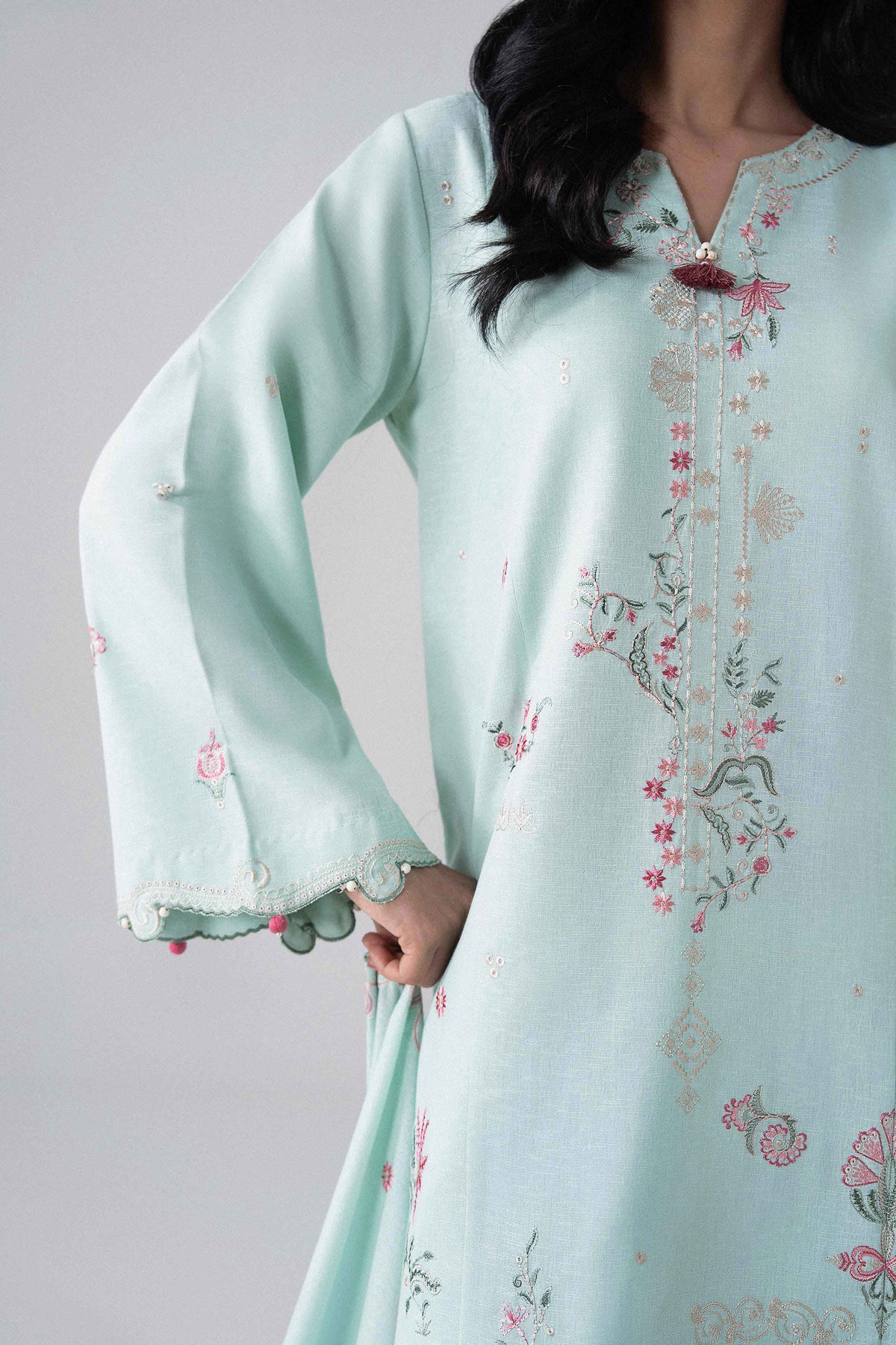 3 Piece - Embroidered Suit - U3PE-NISHA26WV1-61