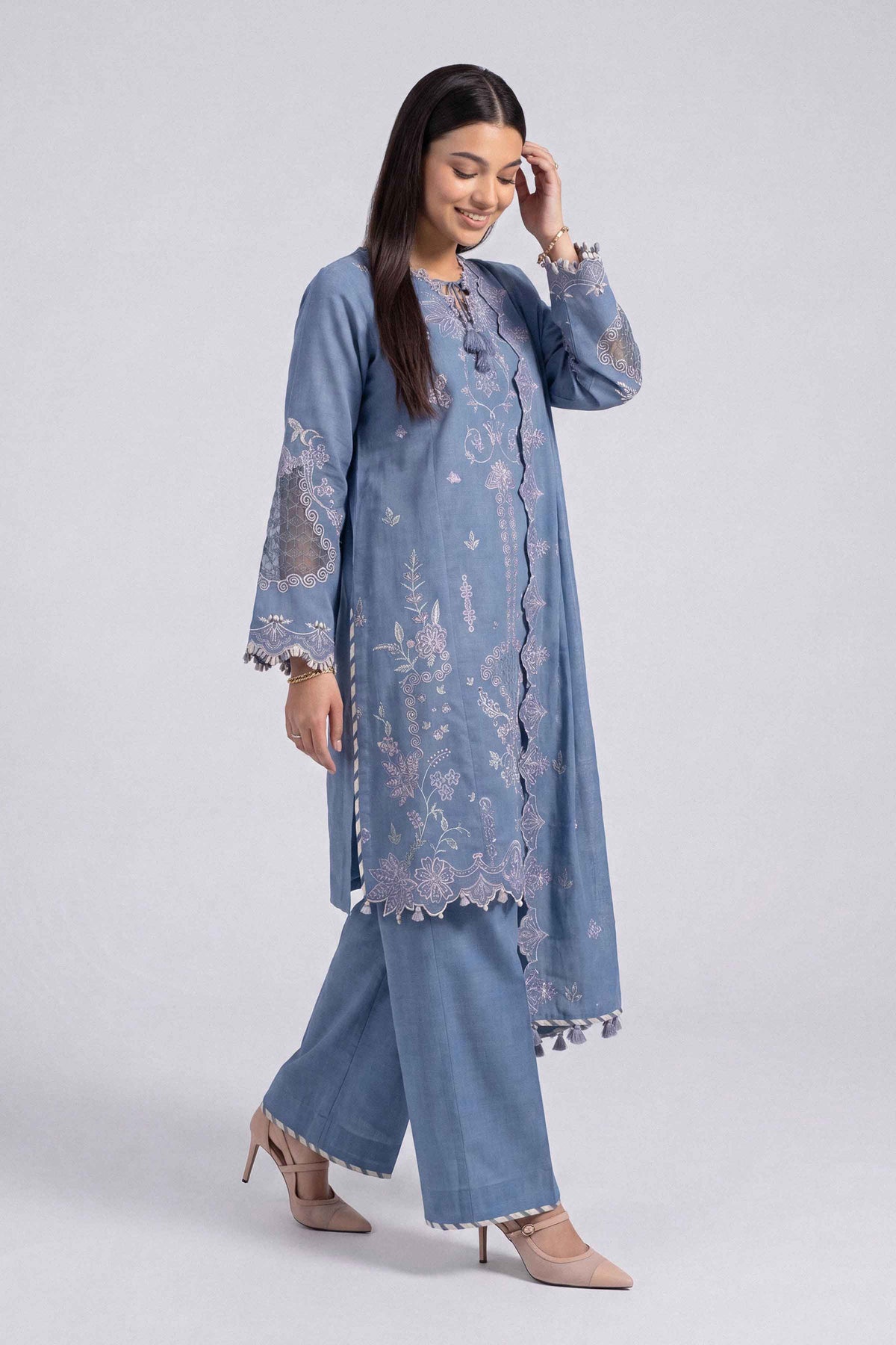 3 Piece - Embroidered Suit - U3PE-NISHA26WV1-62