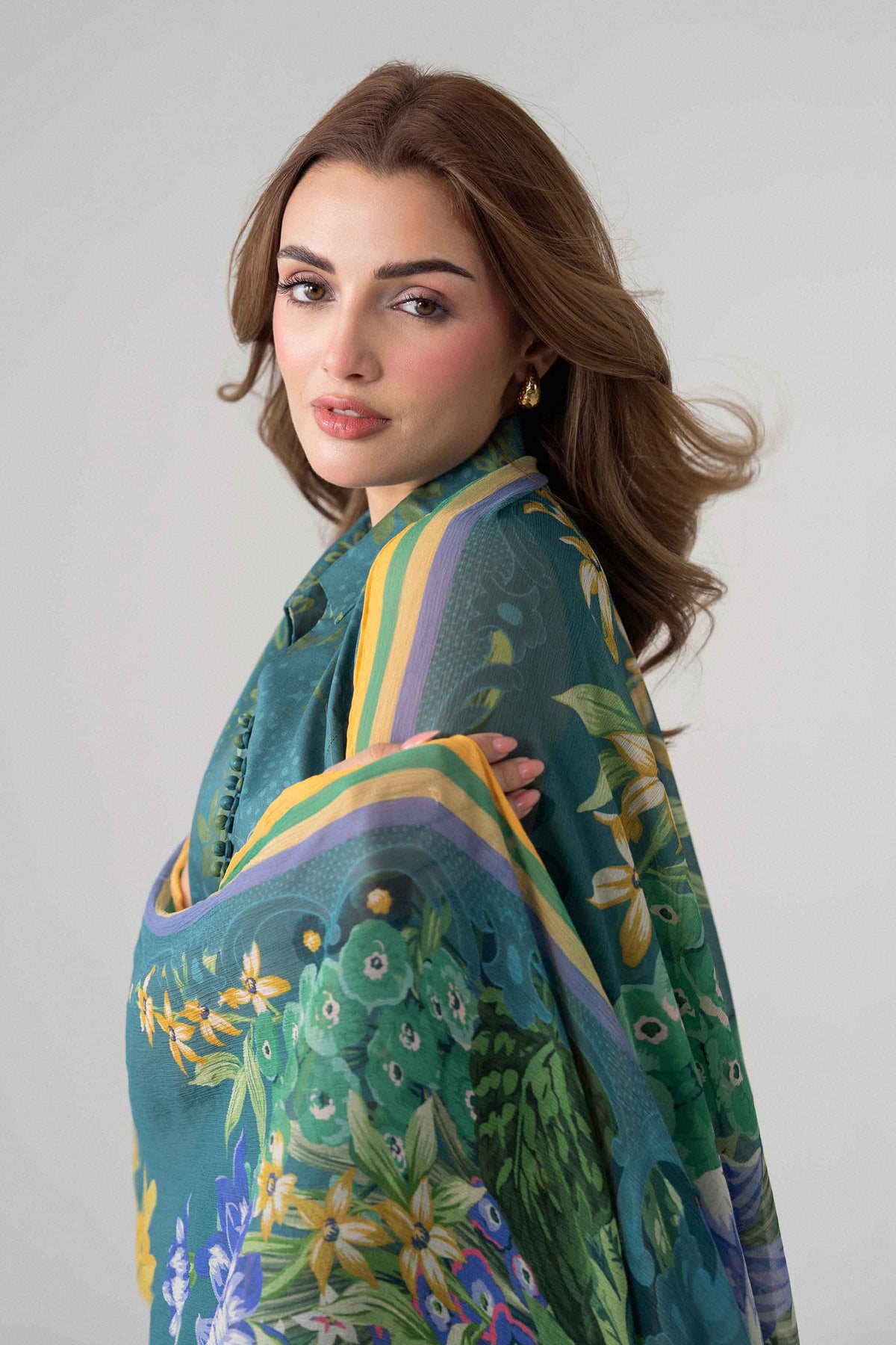3 Piece - Digital Printed Embroidered Suit - U3PE-NISHA26WV1-67