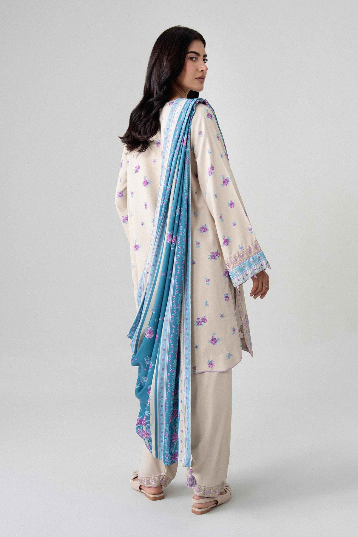 3 Piece - Printed Embroidered Suit - U3PE-NISHA26WV1-78