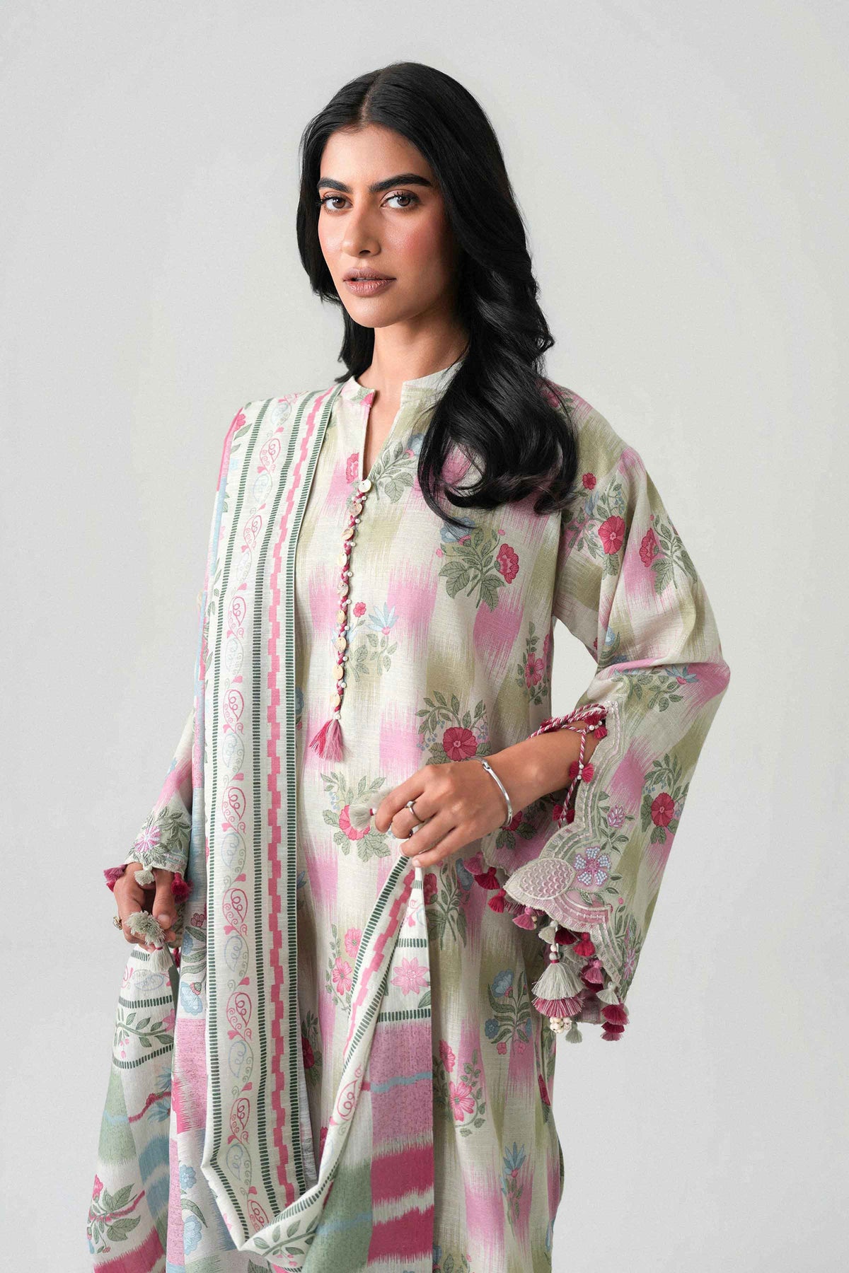 3 Piece - Printed Embroidered Suit - U3PE-NISHA26WV1-90